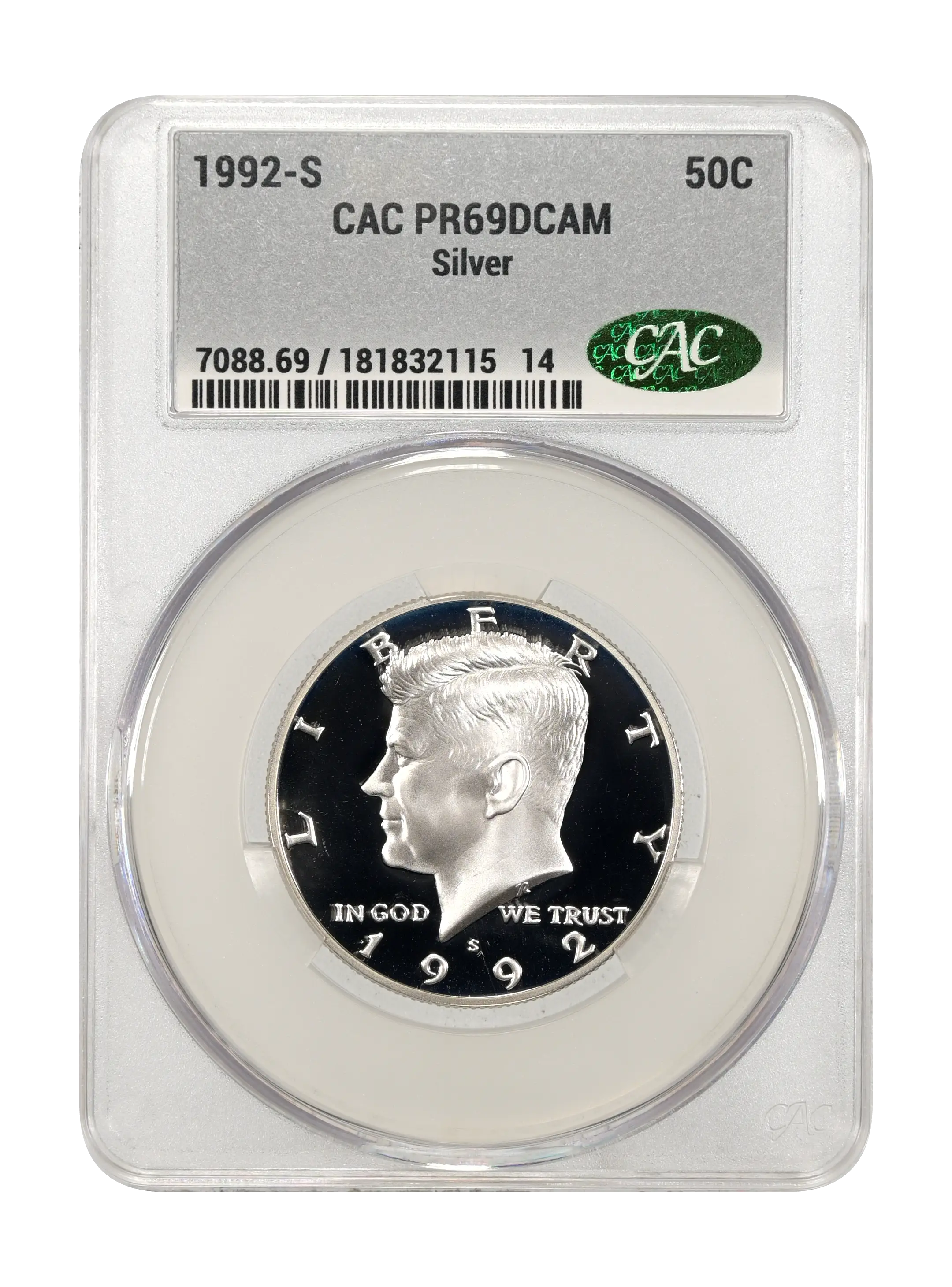 1992-S 50c Silver PR DCAM thumbnail 17