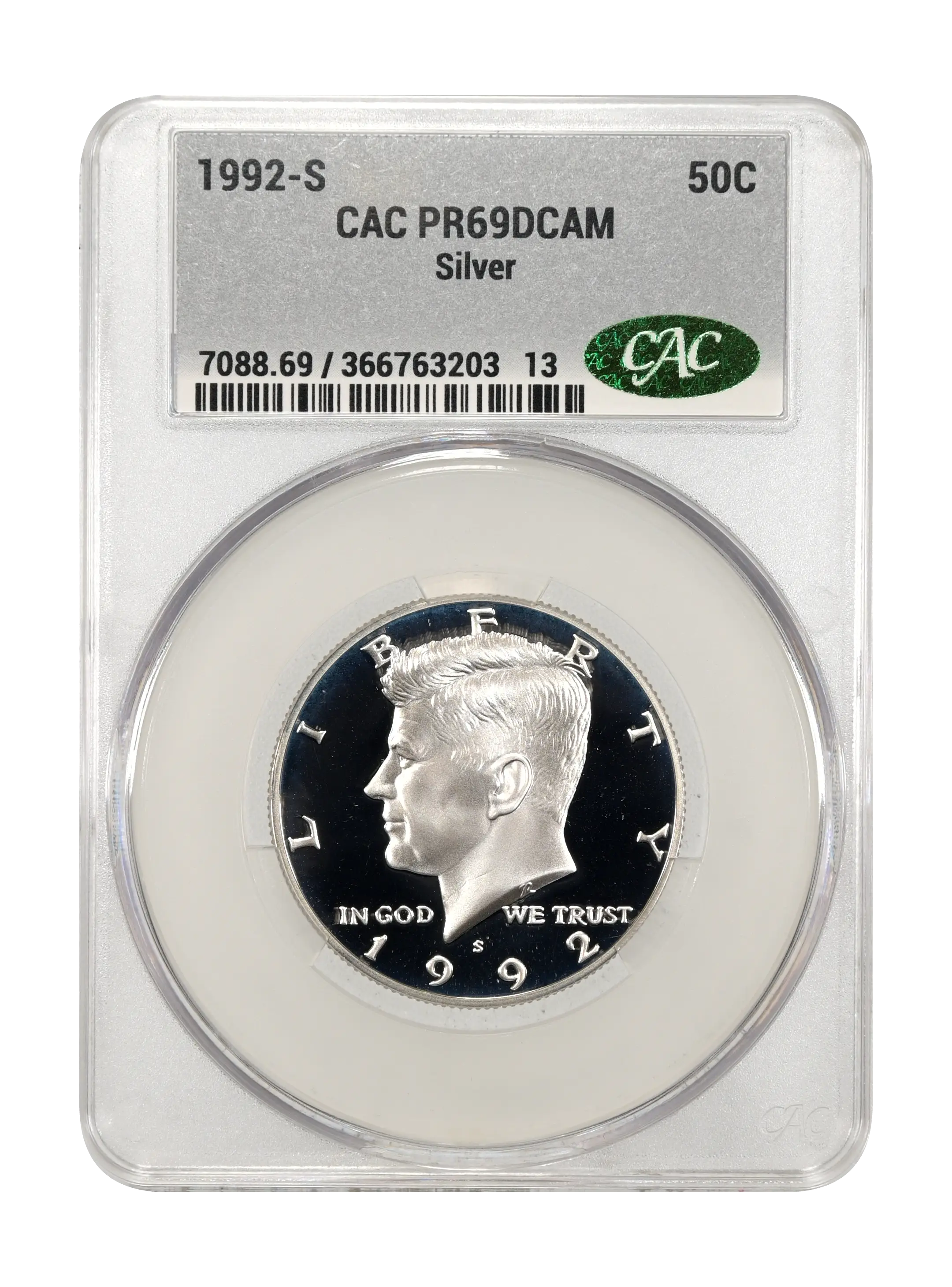 1992-S 50c Silver PR DCAM thumbnail 18