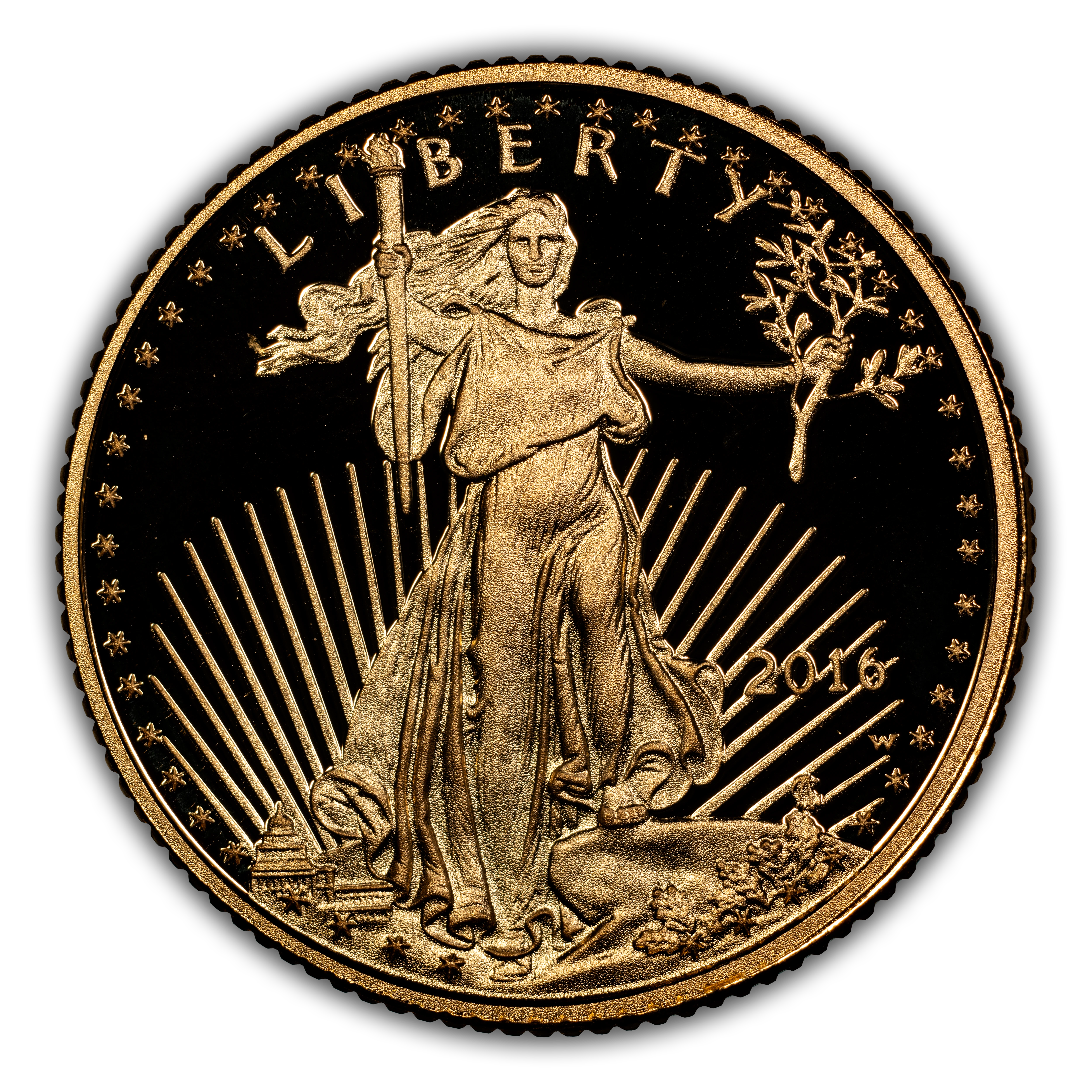 2016-W $5 Gold Eagle, 30th Anniversary PR DCAM