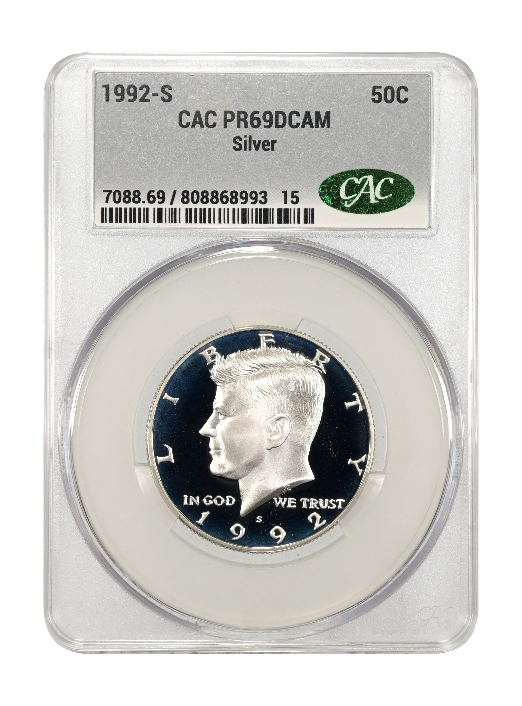 1992-S 50c Silver PR DCAM thumbnail 19