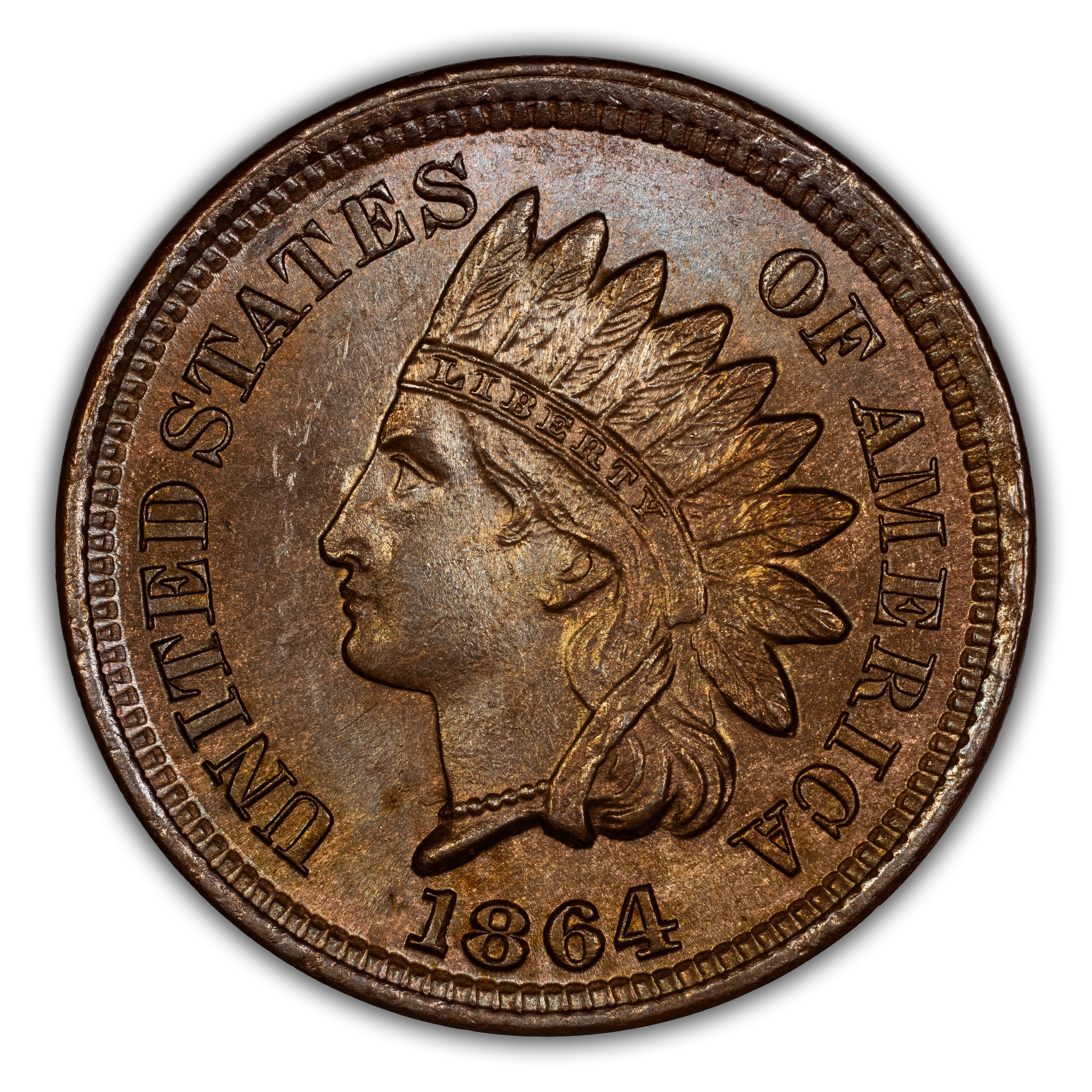 1864 1c Bronze MS BN