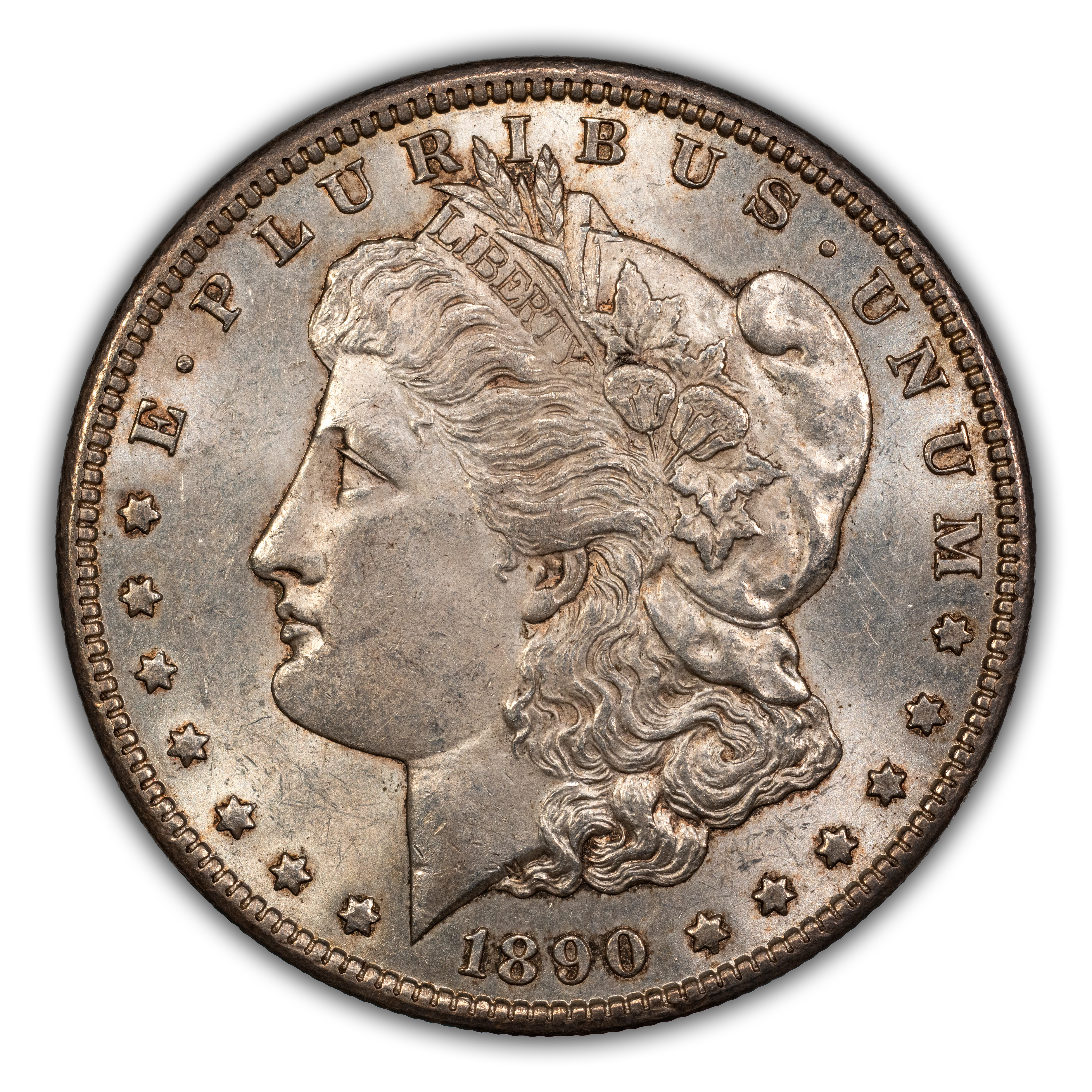 1890-CC $1 Tail Bar MS