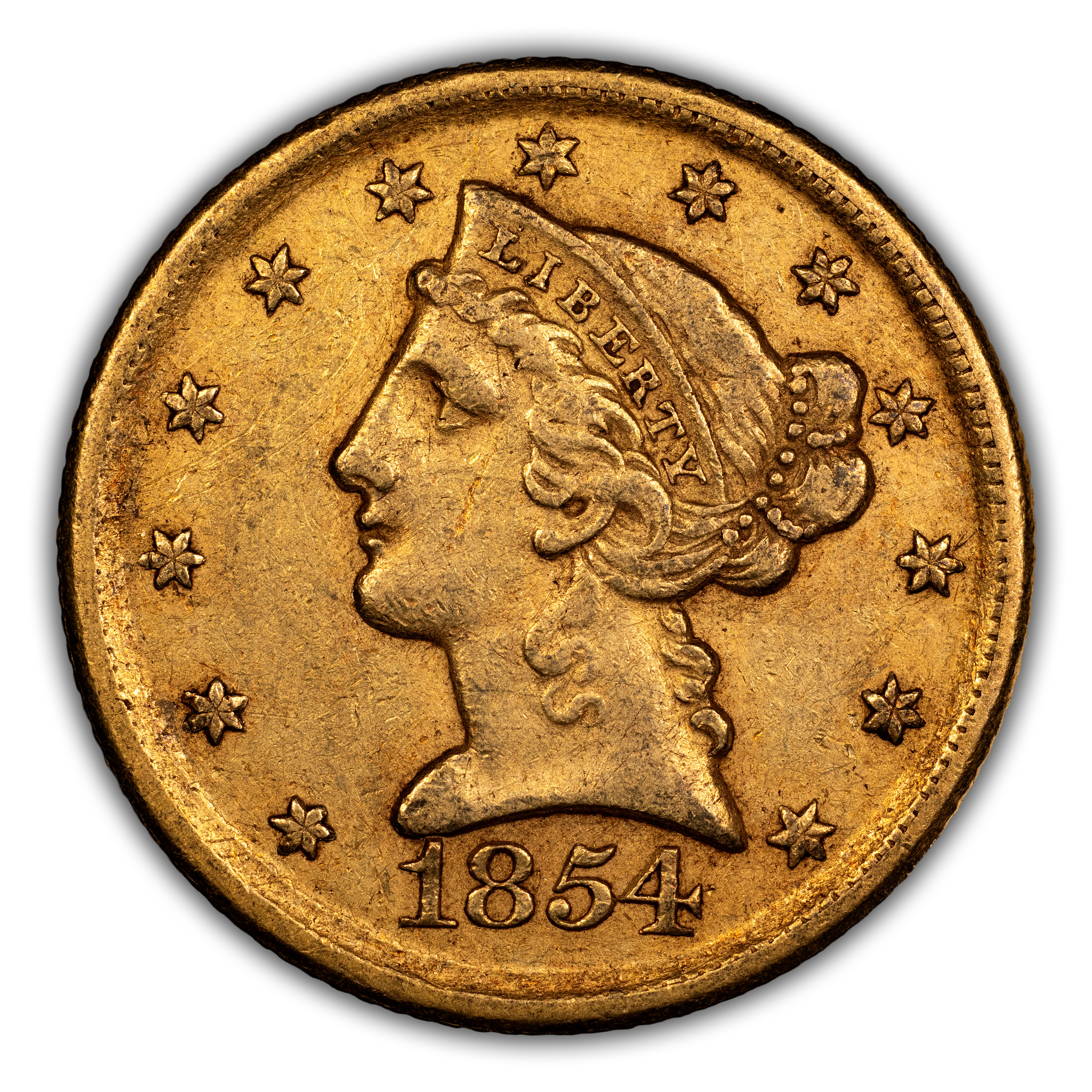 1854-D $5 Large D MS