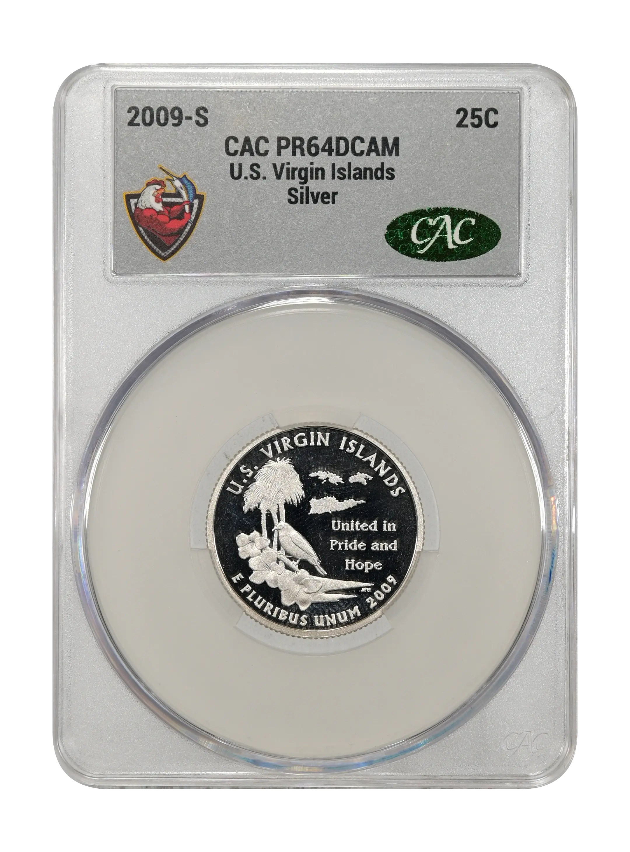 2009-S 25c U.S. Virgin Islands, Silver PR DCAM thumbnail 7