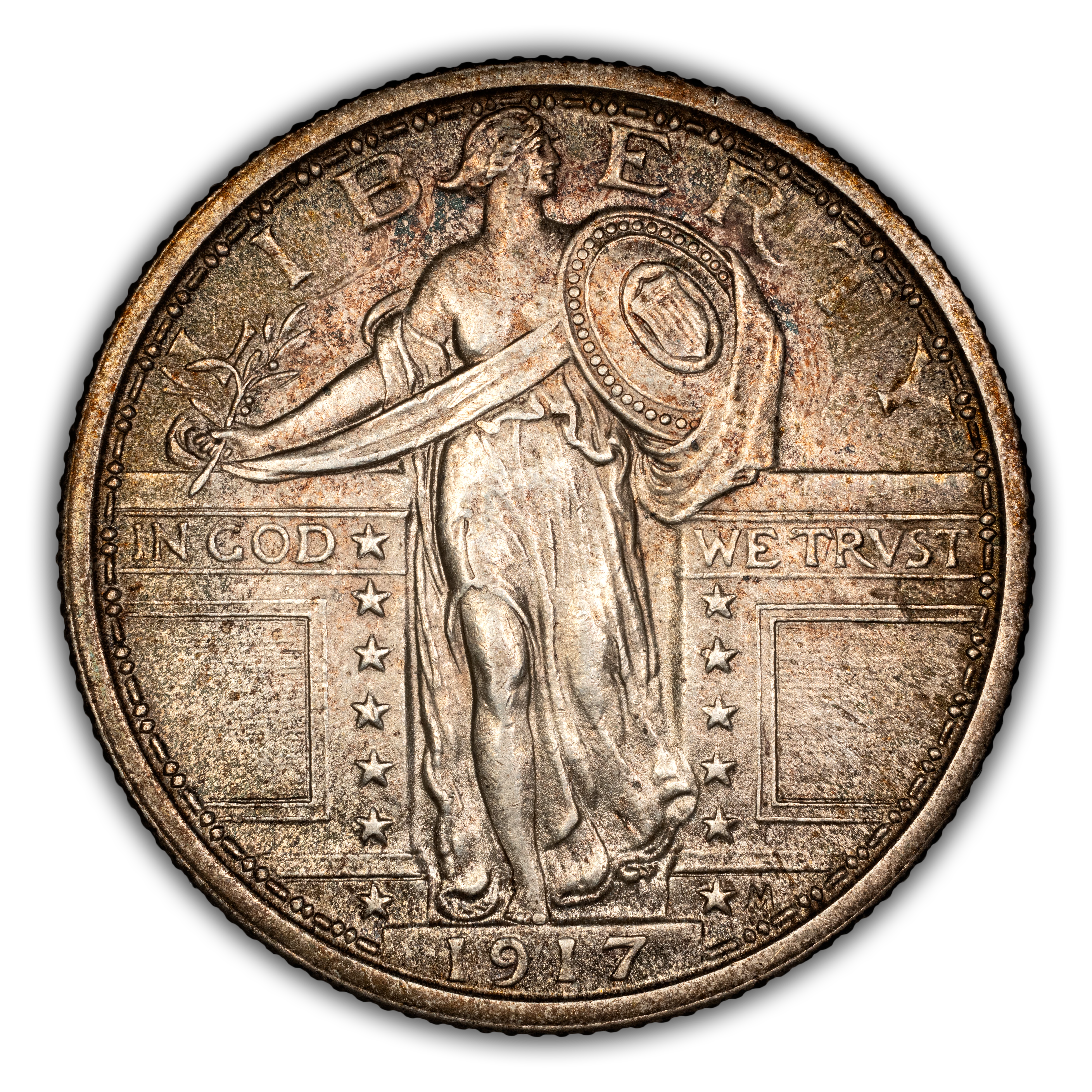 1917 25c Type 1 MS FH thumbnail 3