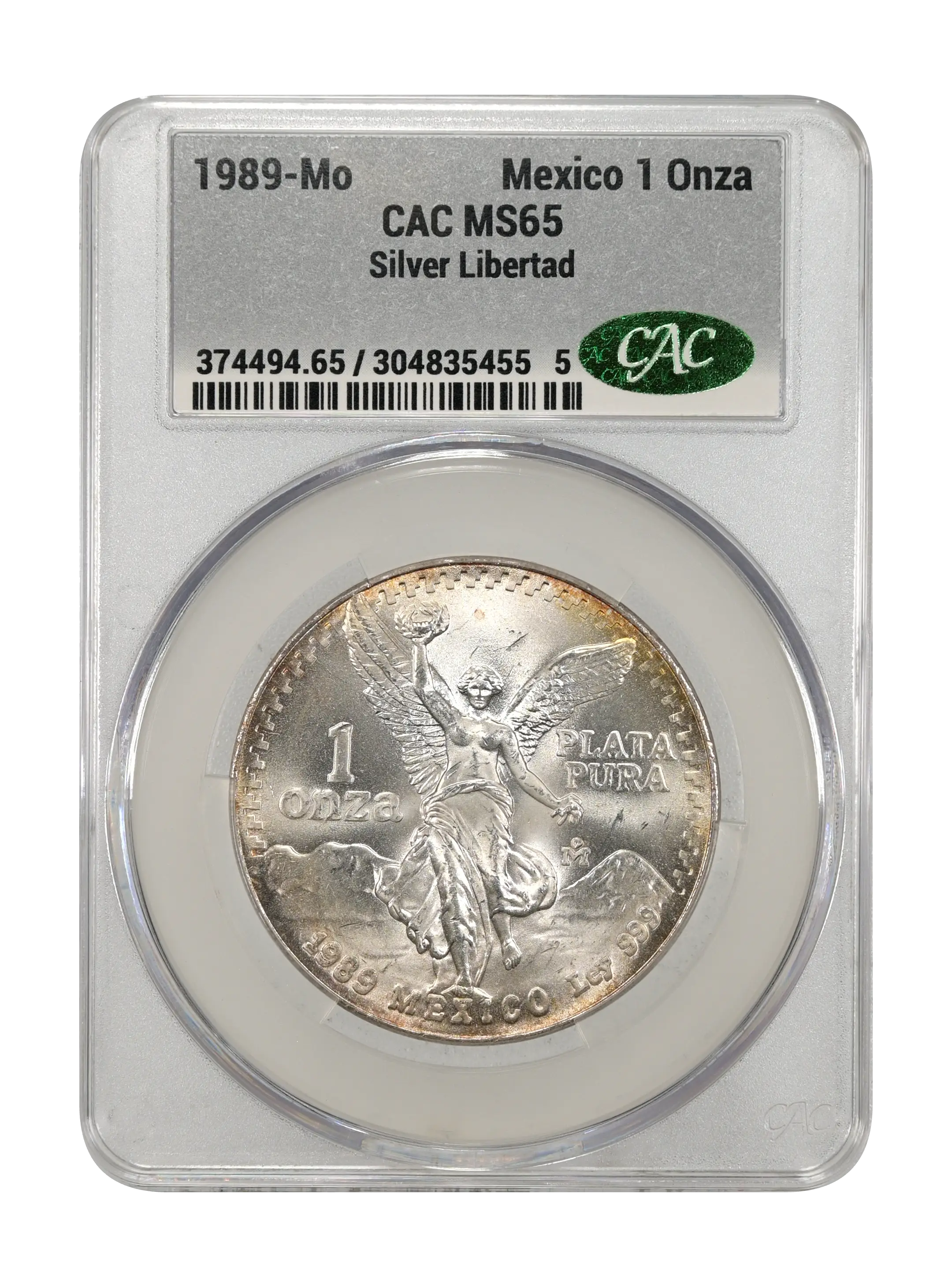 1989 Mo 1 Onza Silver, Without Dot MS Values | Greysheet