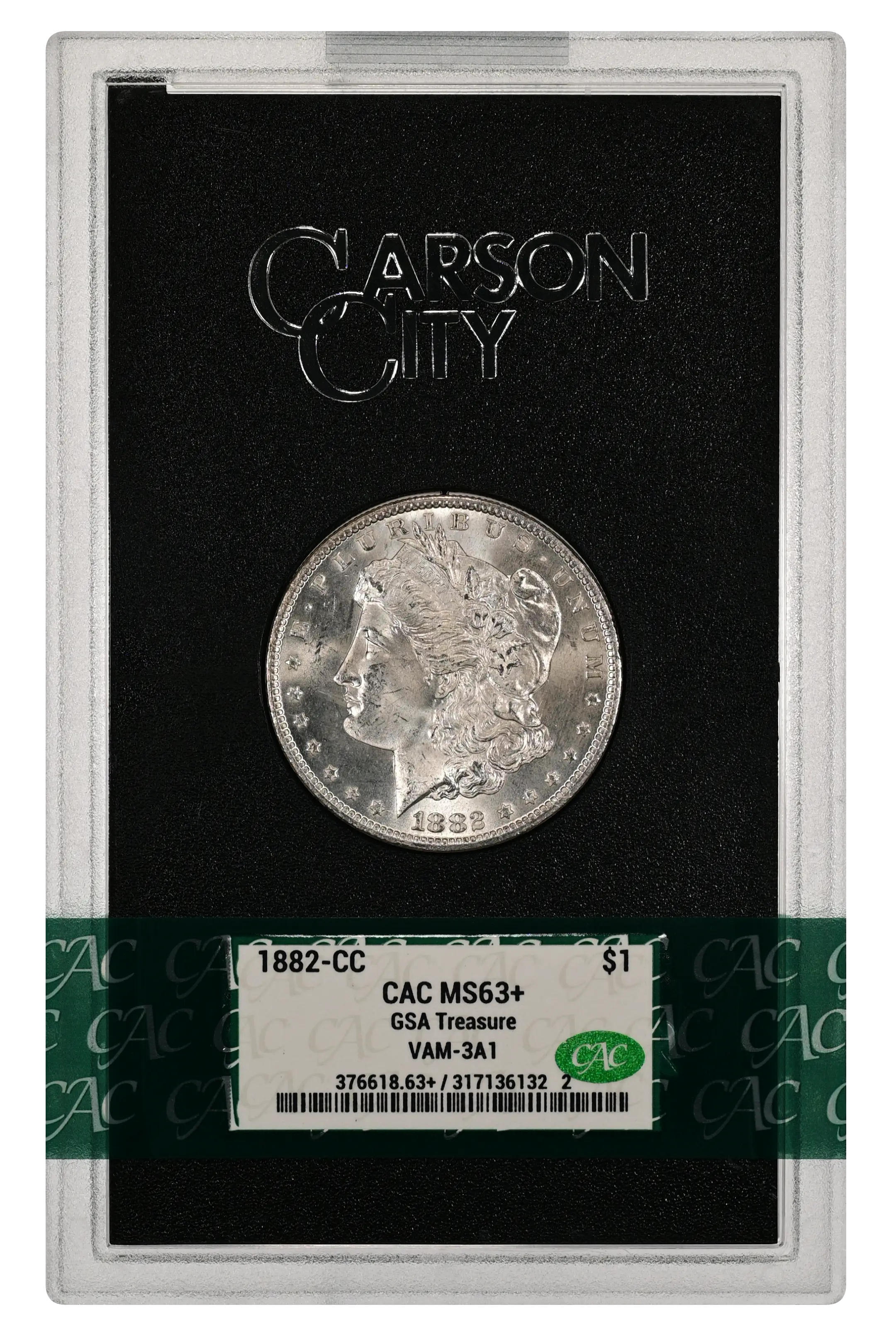 1882-CC $1  GSA Hoard, Clashed Dies, VAM-3A1 MS thumbnail 3