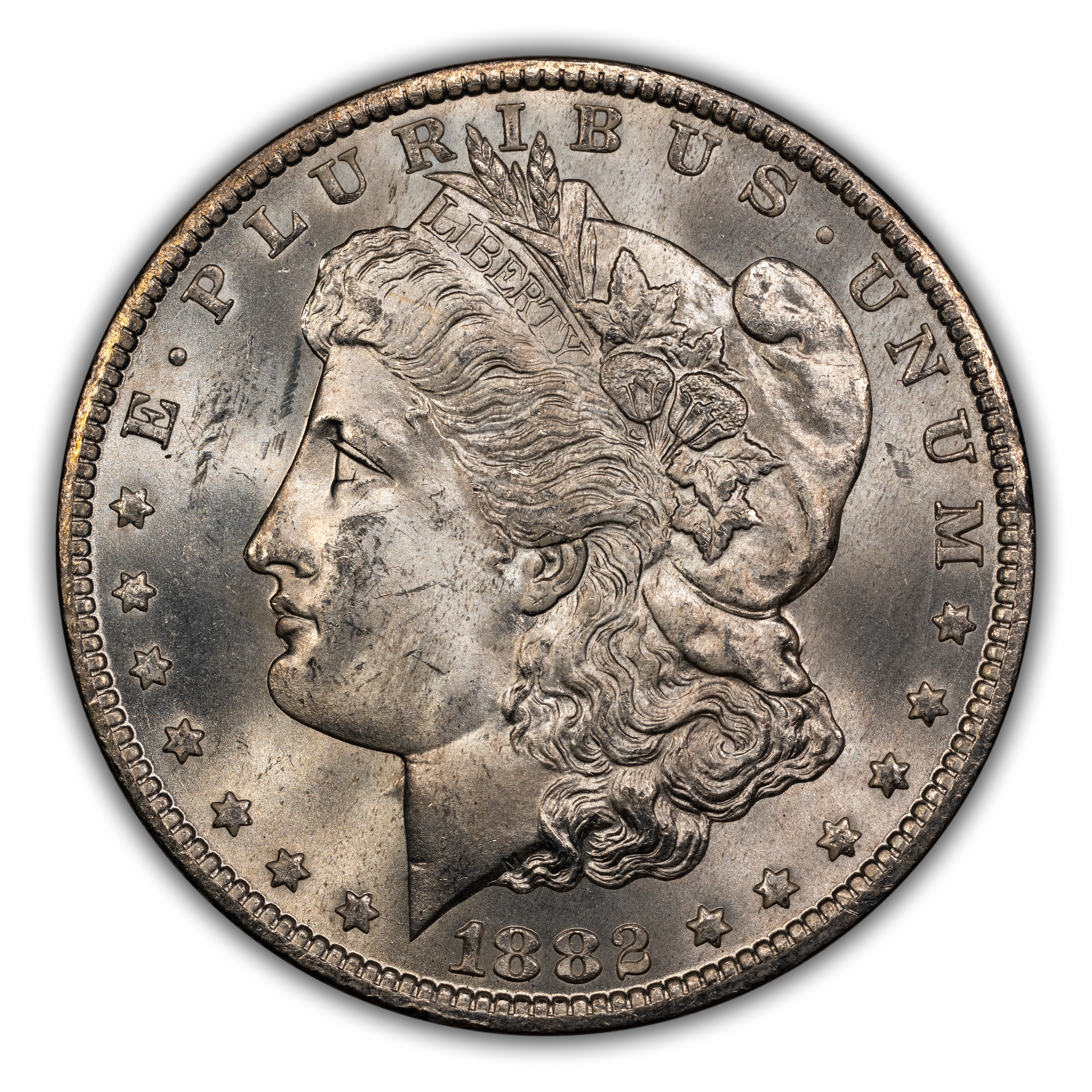 1882-CC $1 GSA Hoard, Clashed Dies, VAM-3A1 MS