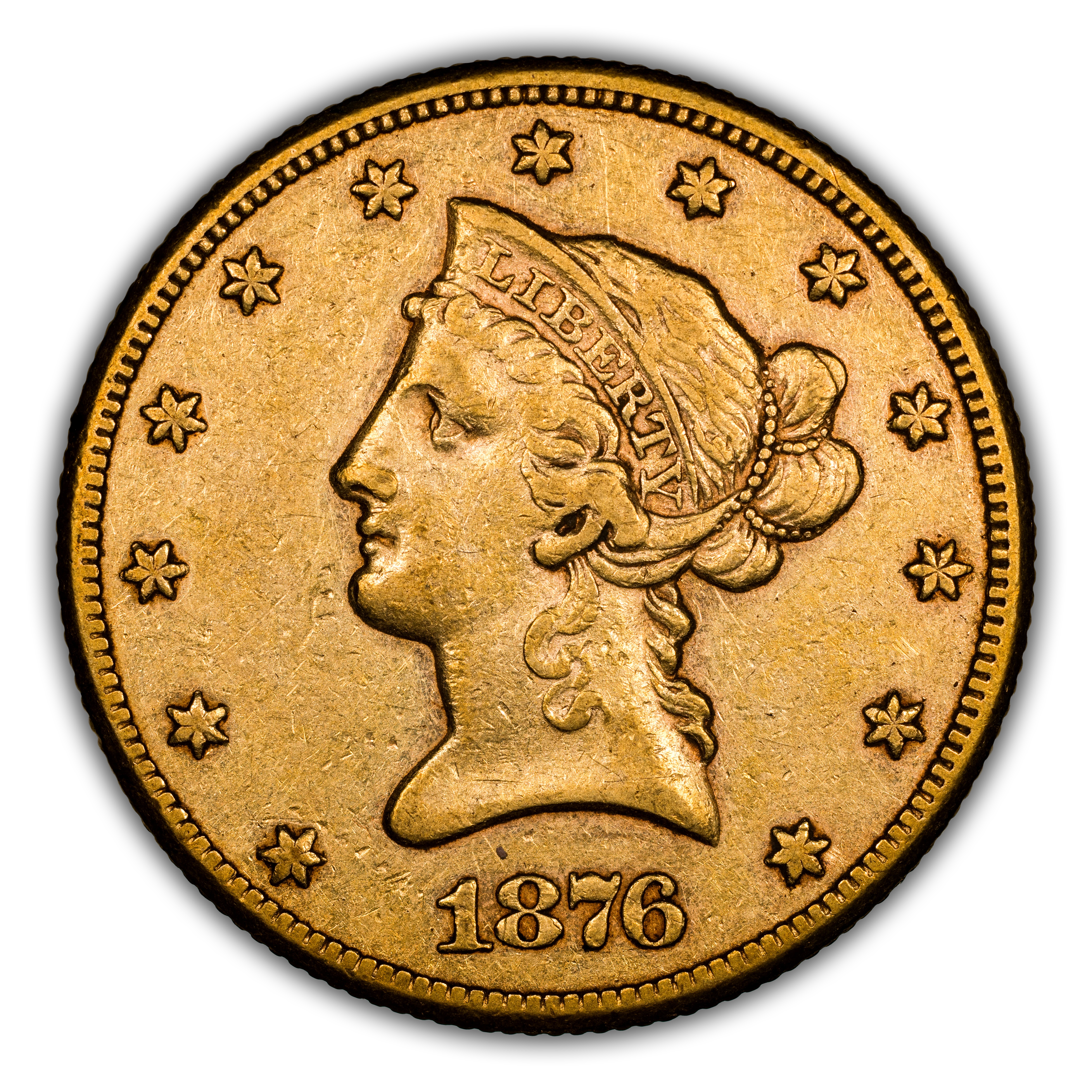 1876-CC $10 MS