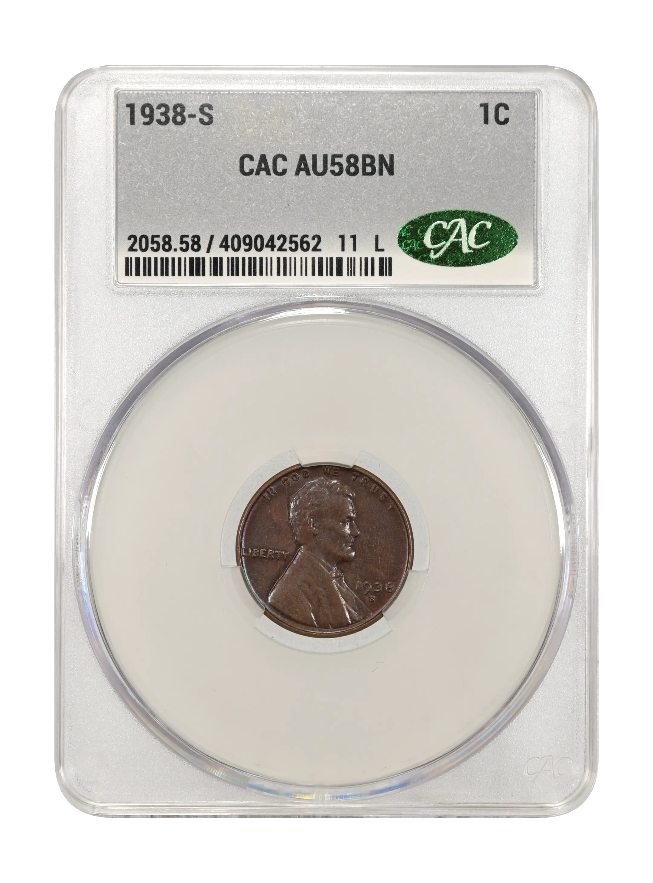 1938-S/S 1c Repunched Mintmark, FS-501 MS BN thumbnail 5