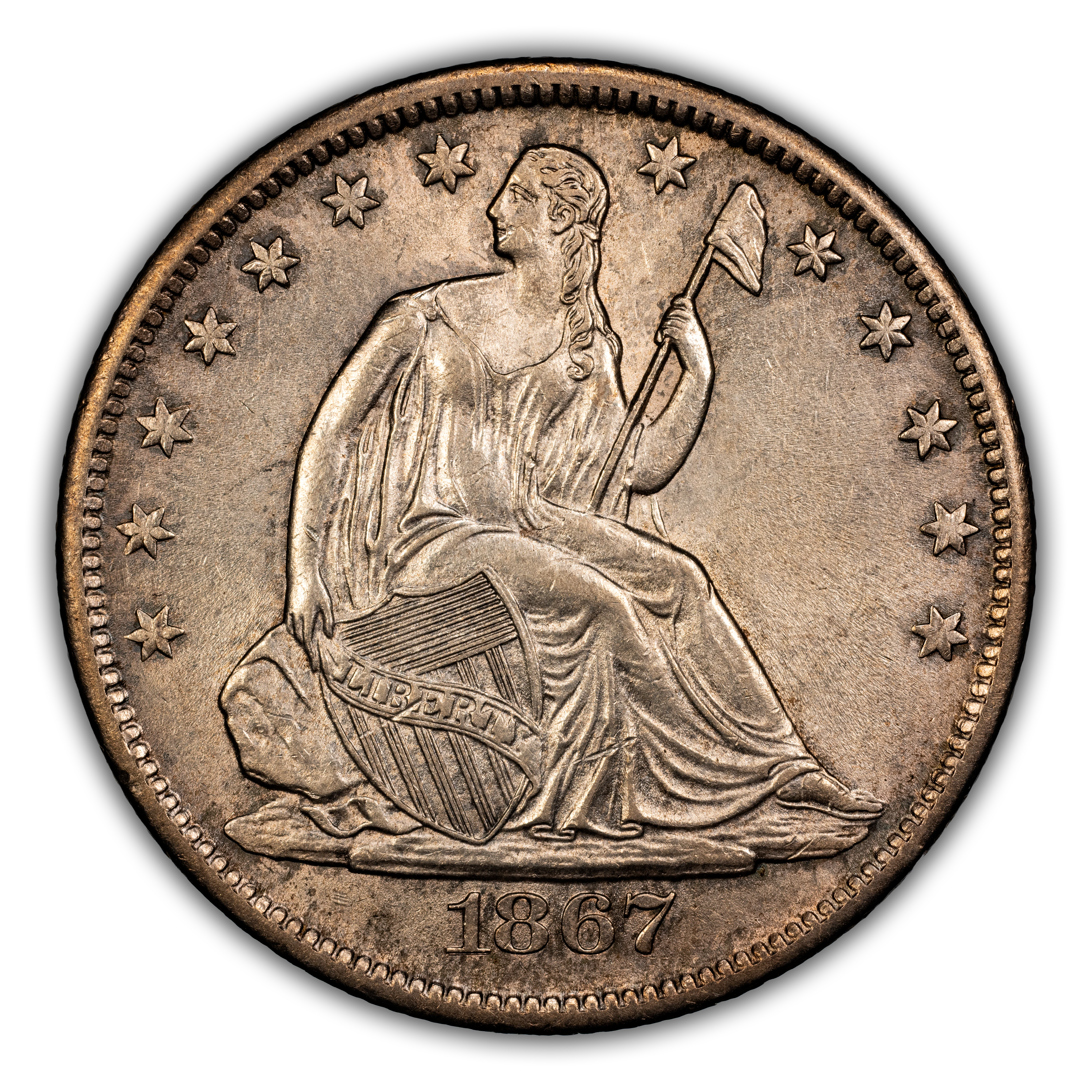 1867-S 50c MS