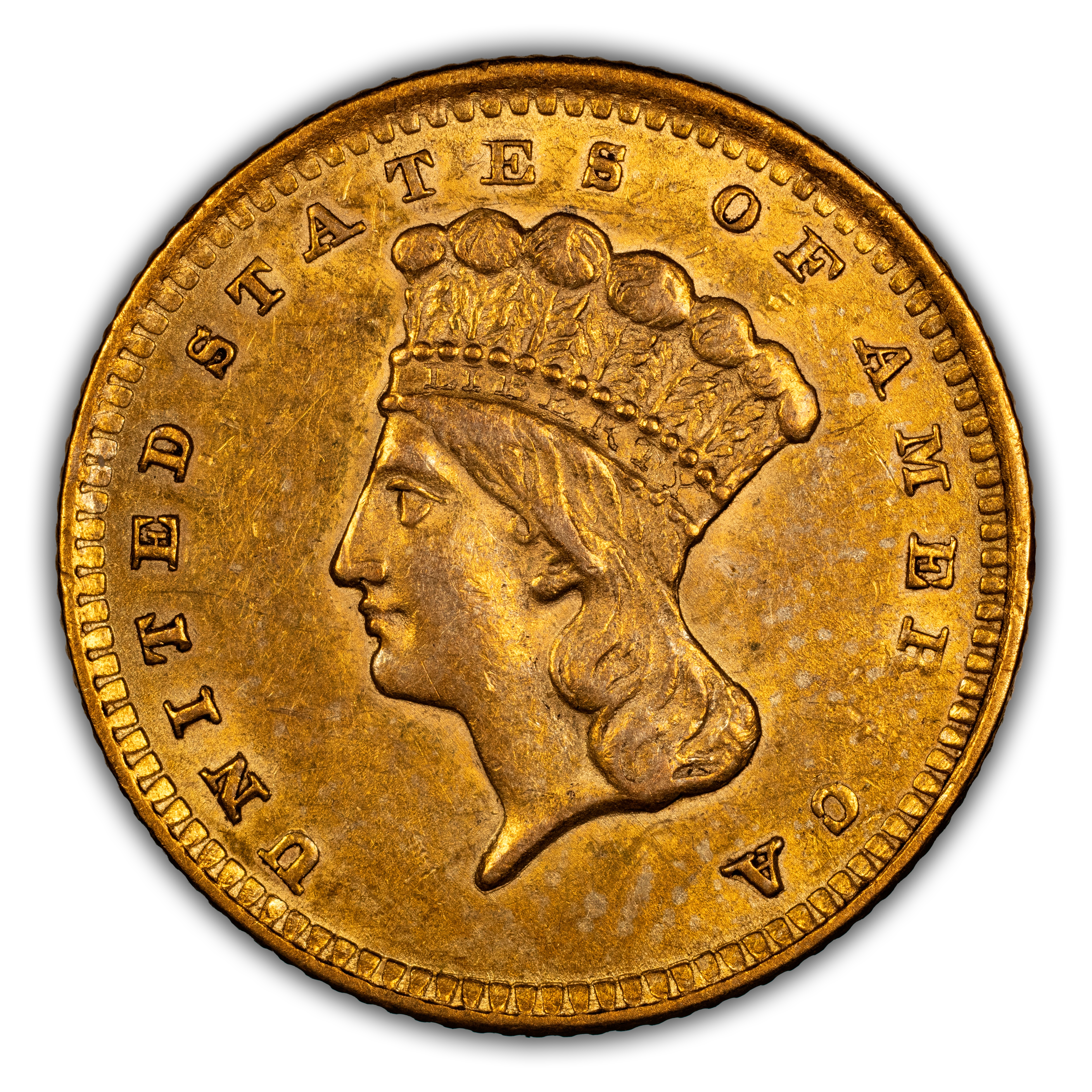 1856 G$1 Slanted 5 MS