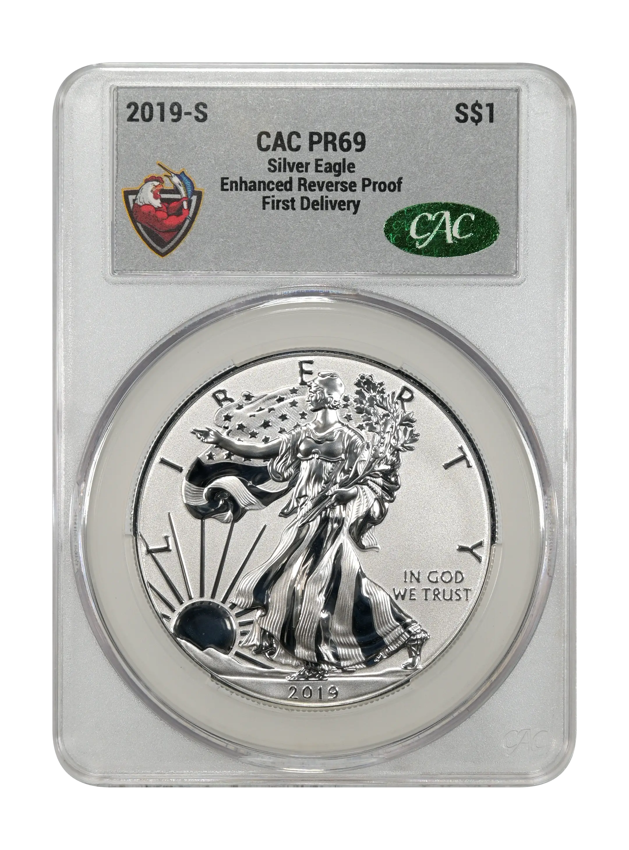 2019-S $1  Silver Eagle, Enhanced Reverse Proof PR67 CAC thumbnail 23