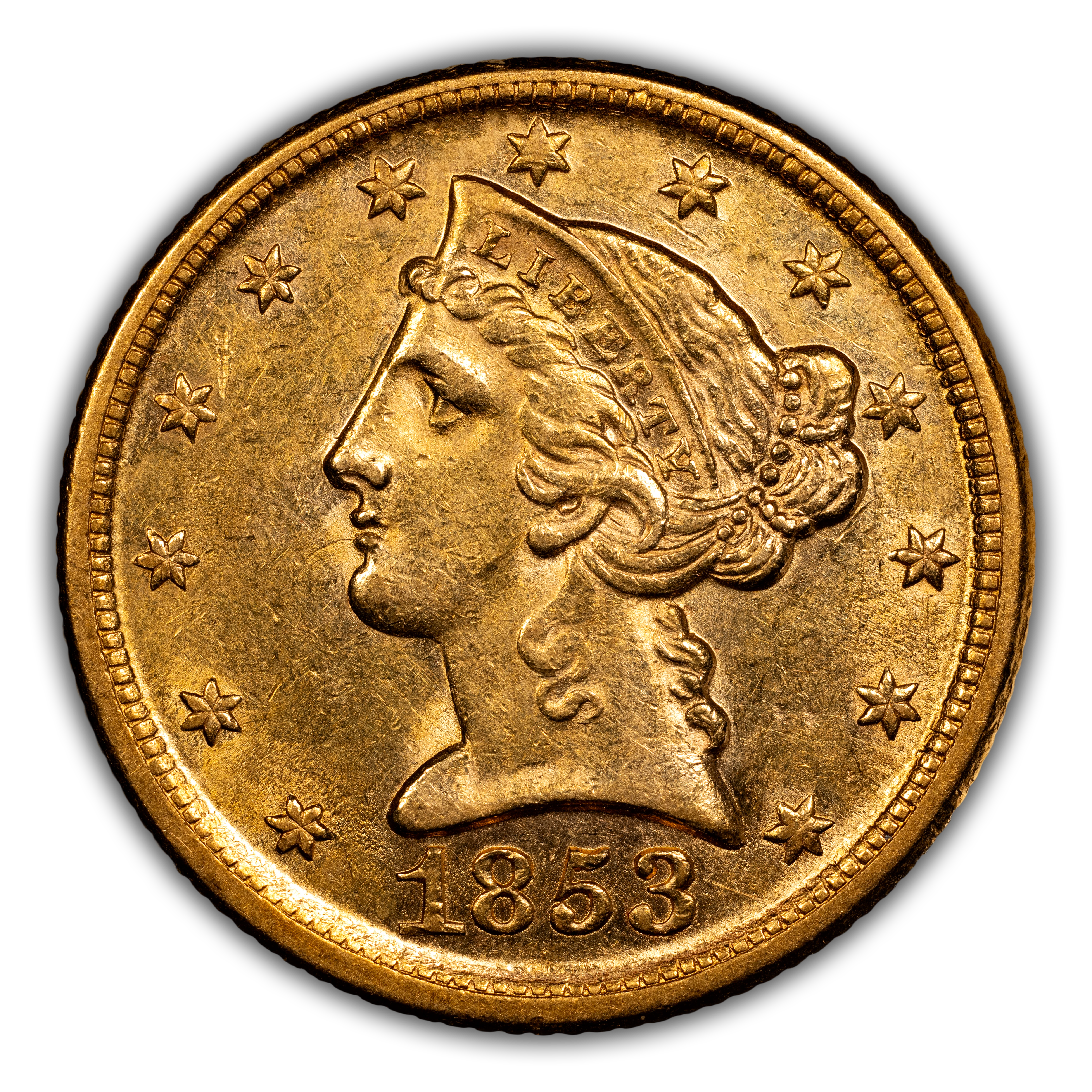 1853-D $5 MS