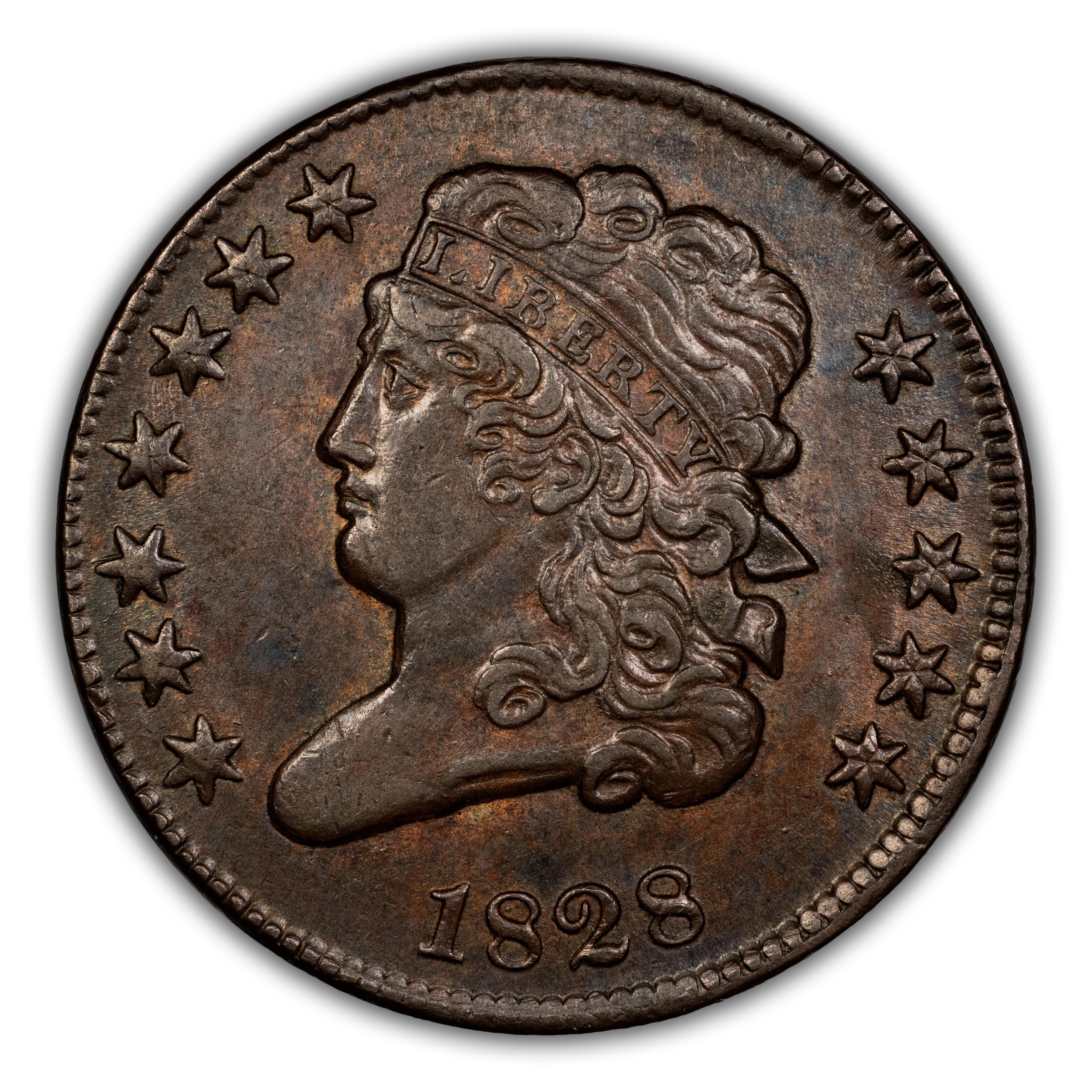1828 1/2c 12 Stars MS BN