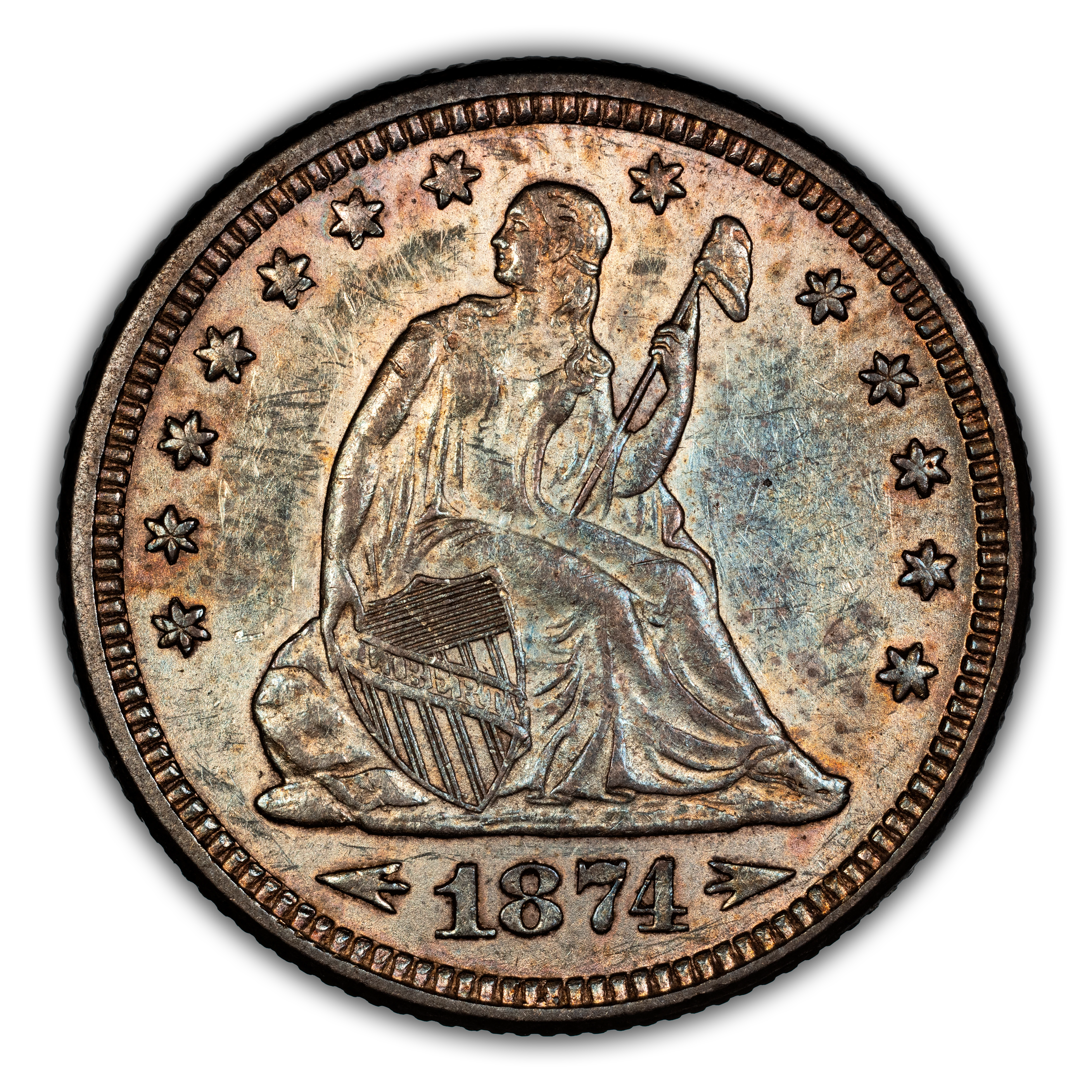 1874 25c Arrows MS