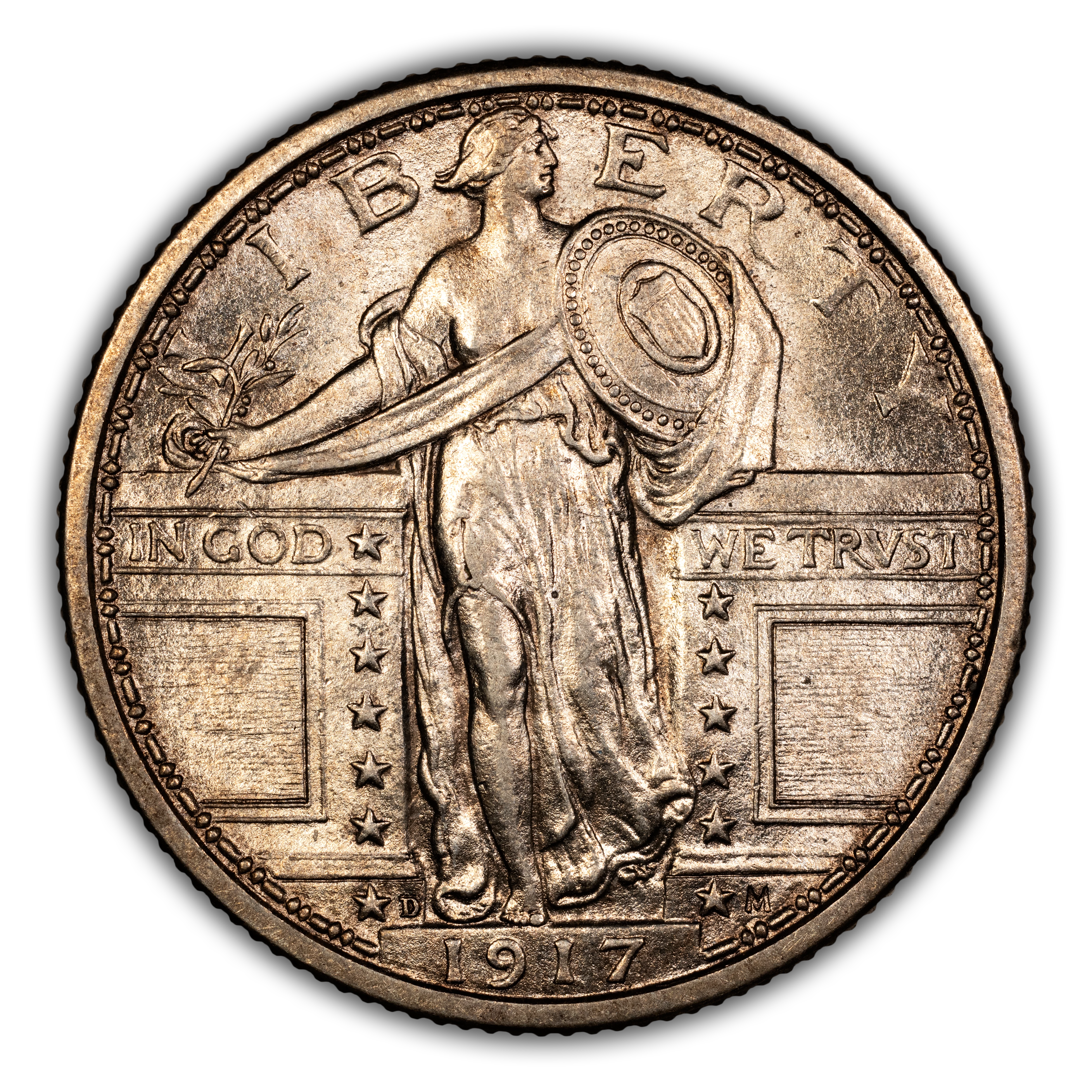 1917-D 25c Type 1 MS FH thumbnail 2