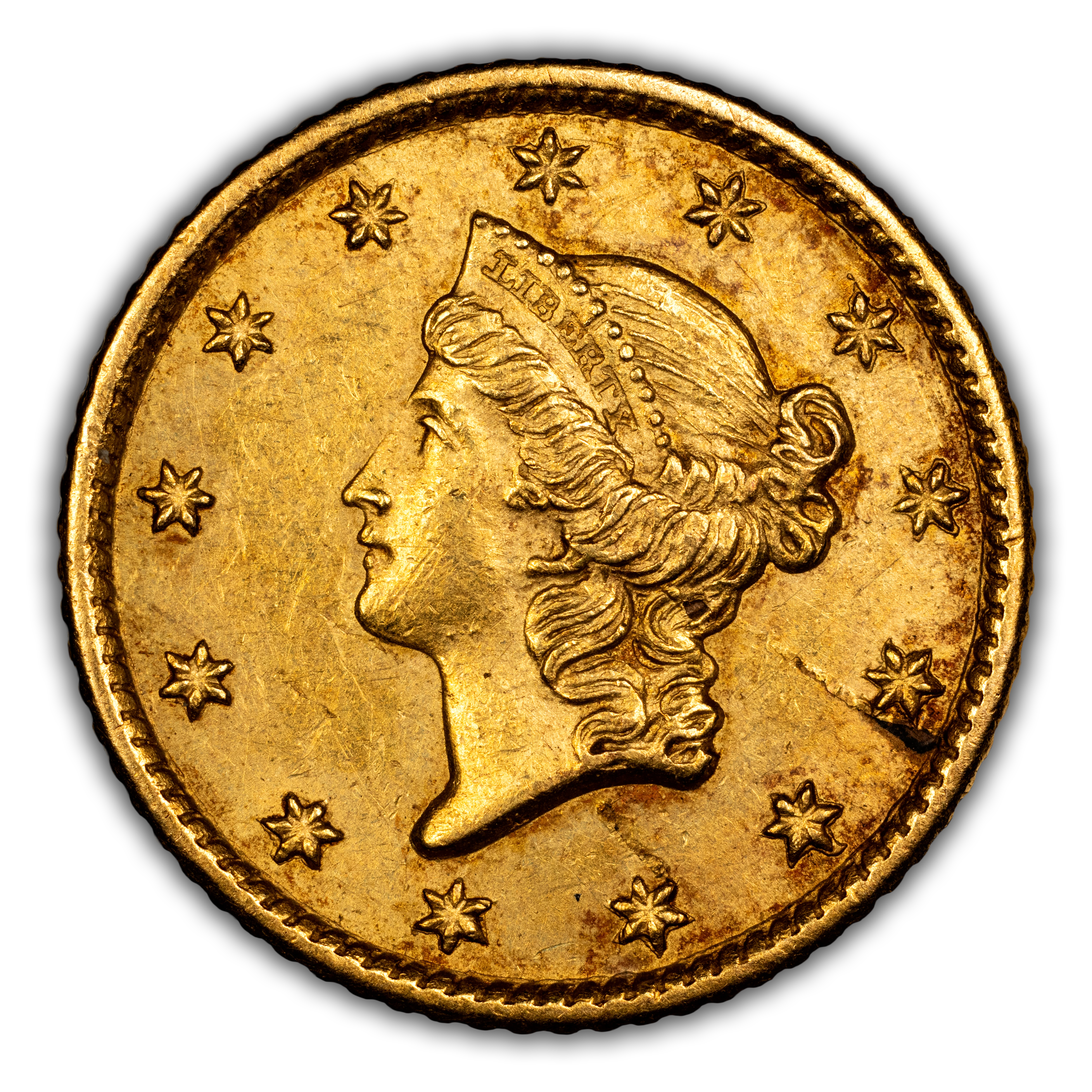 1850-O G$1 MS