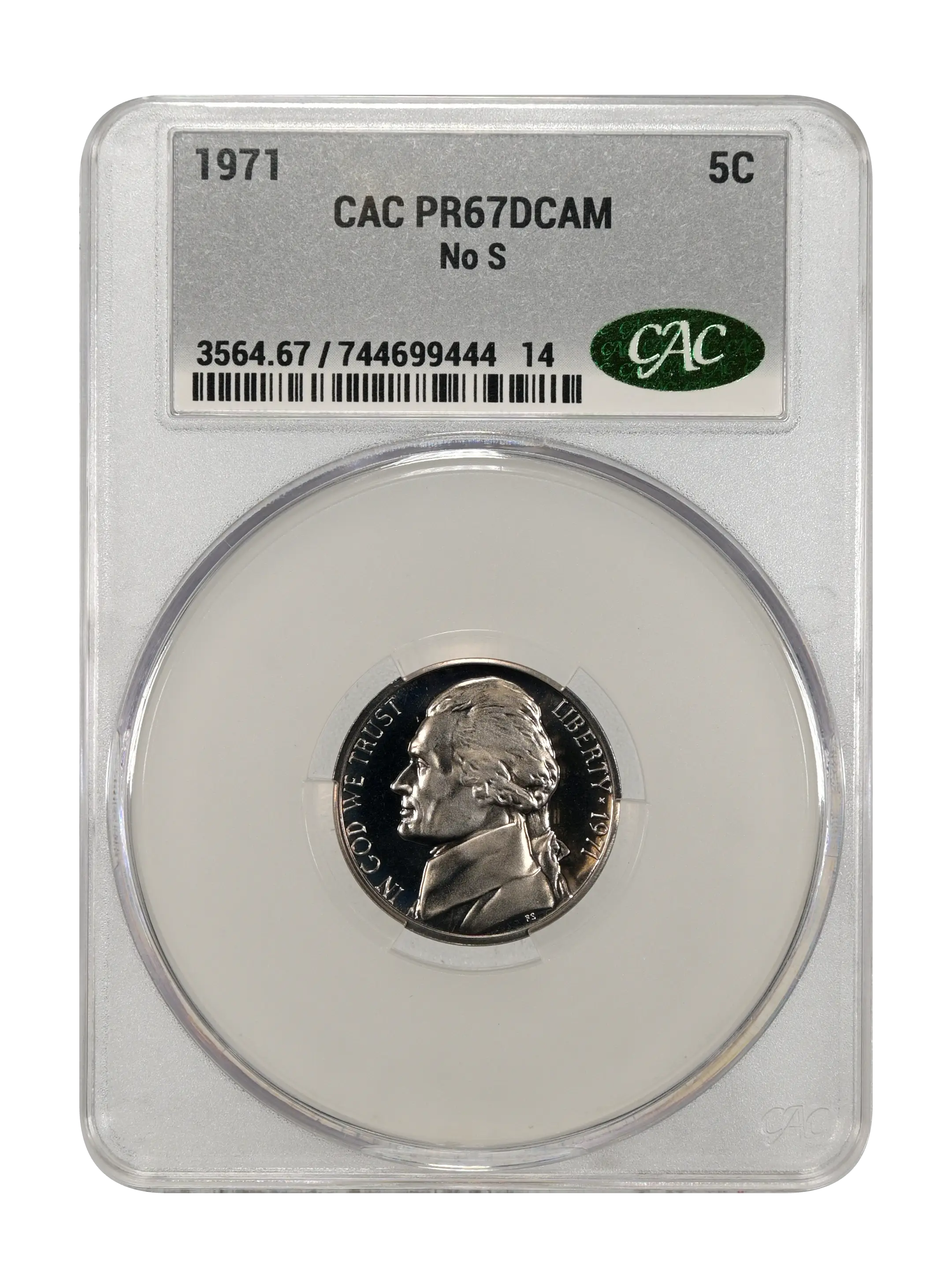 1971 5c No S PR DCAM thumbnail 11