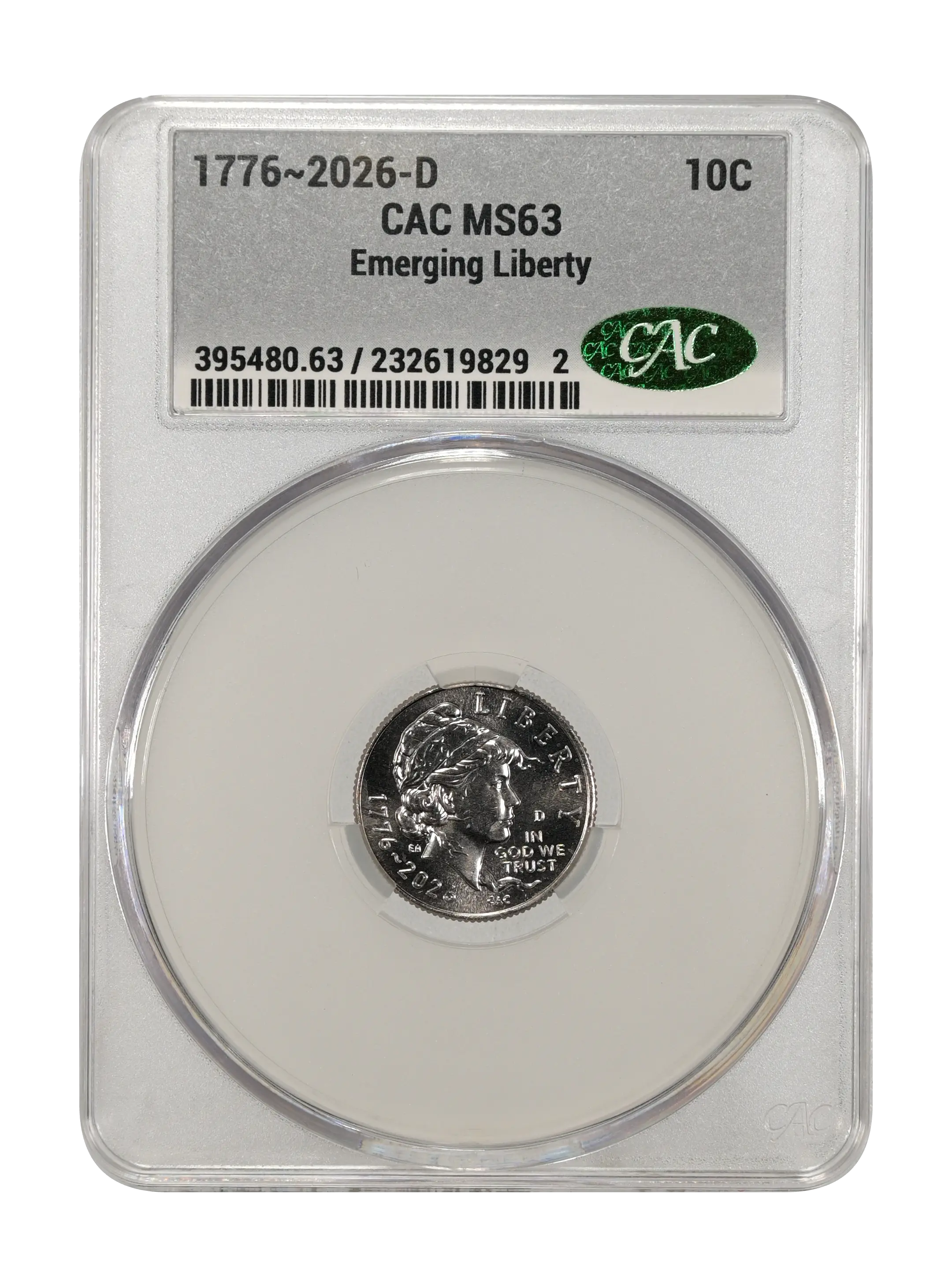 1776~2026-D 10c Emerging Liberty MS thumbnail 13