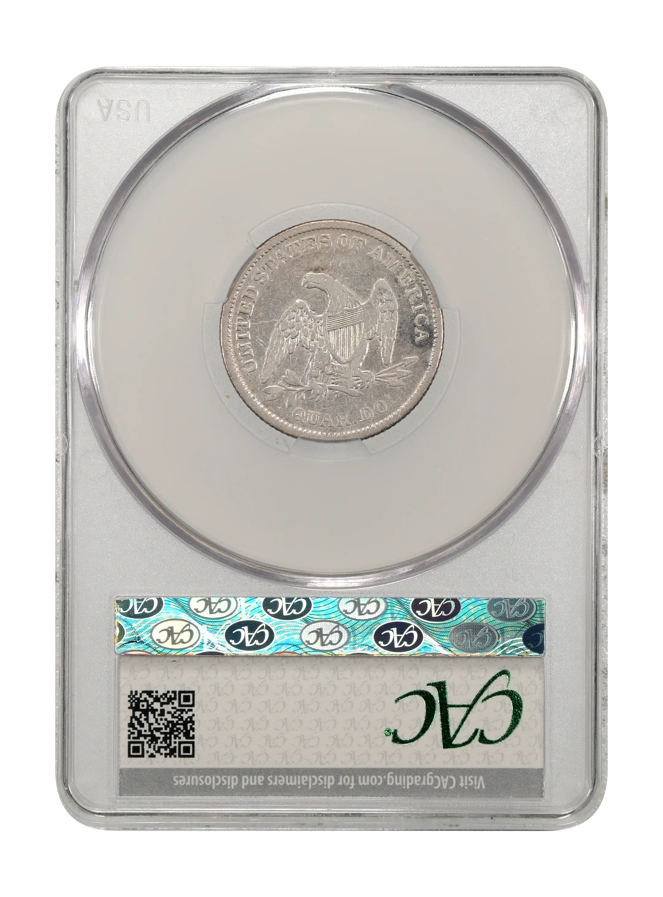 1839 25c No Drapery, Reverse of 1838 MS thumbnail 11