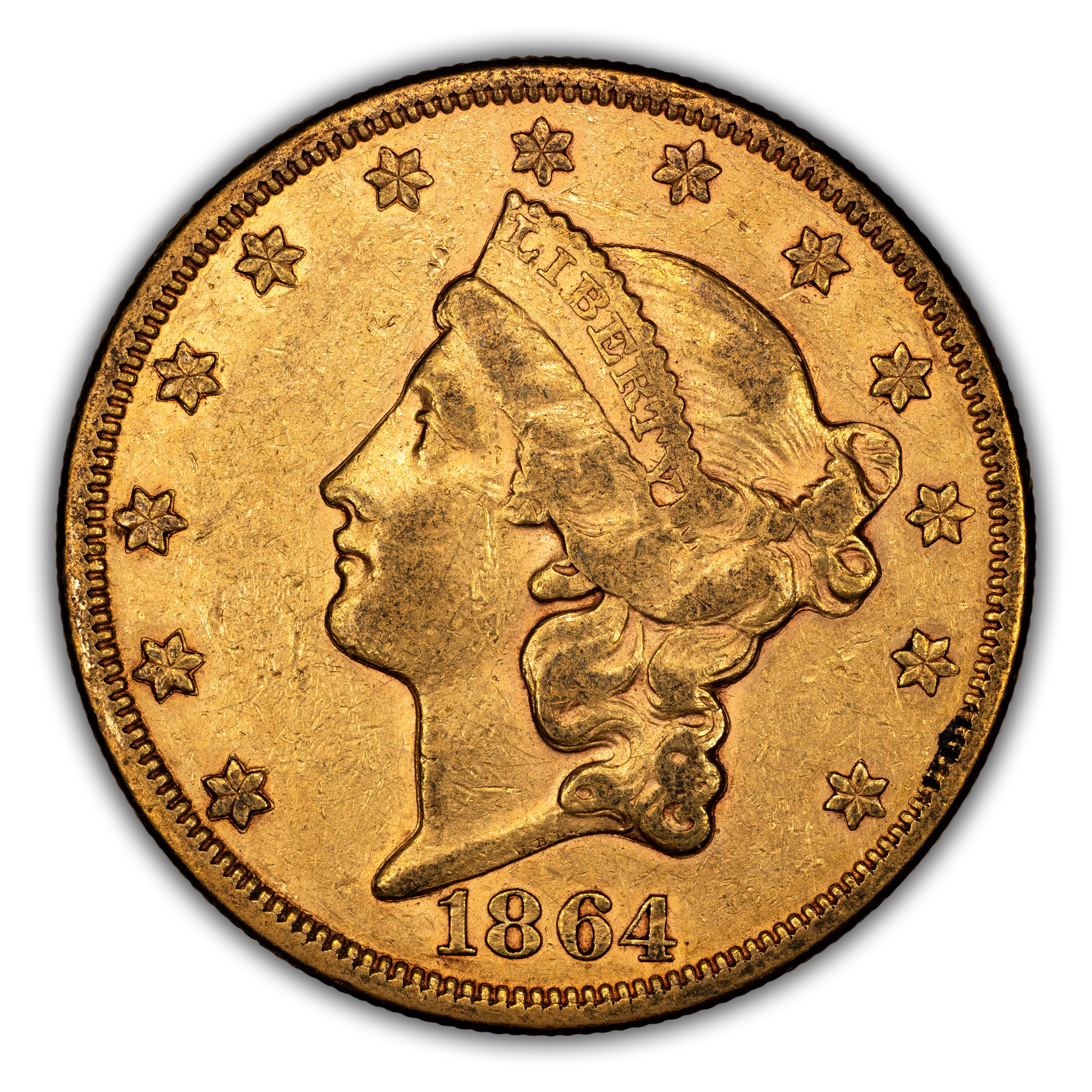 1864 $20 MS