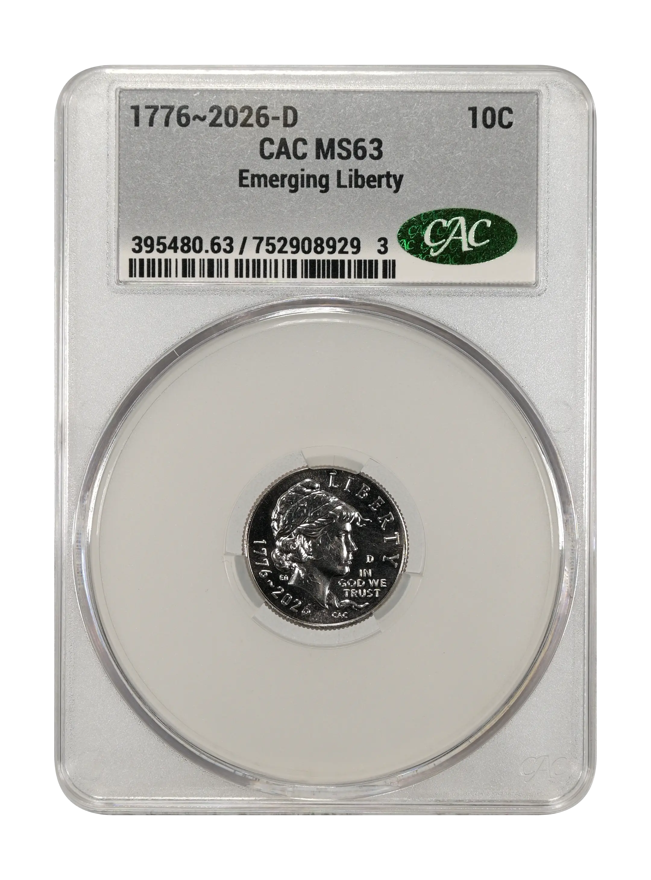1776~2026-D 10c Emerging Liberty MS thumbnail 15