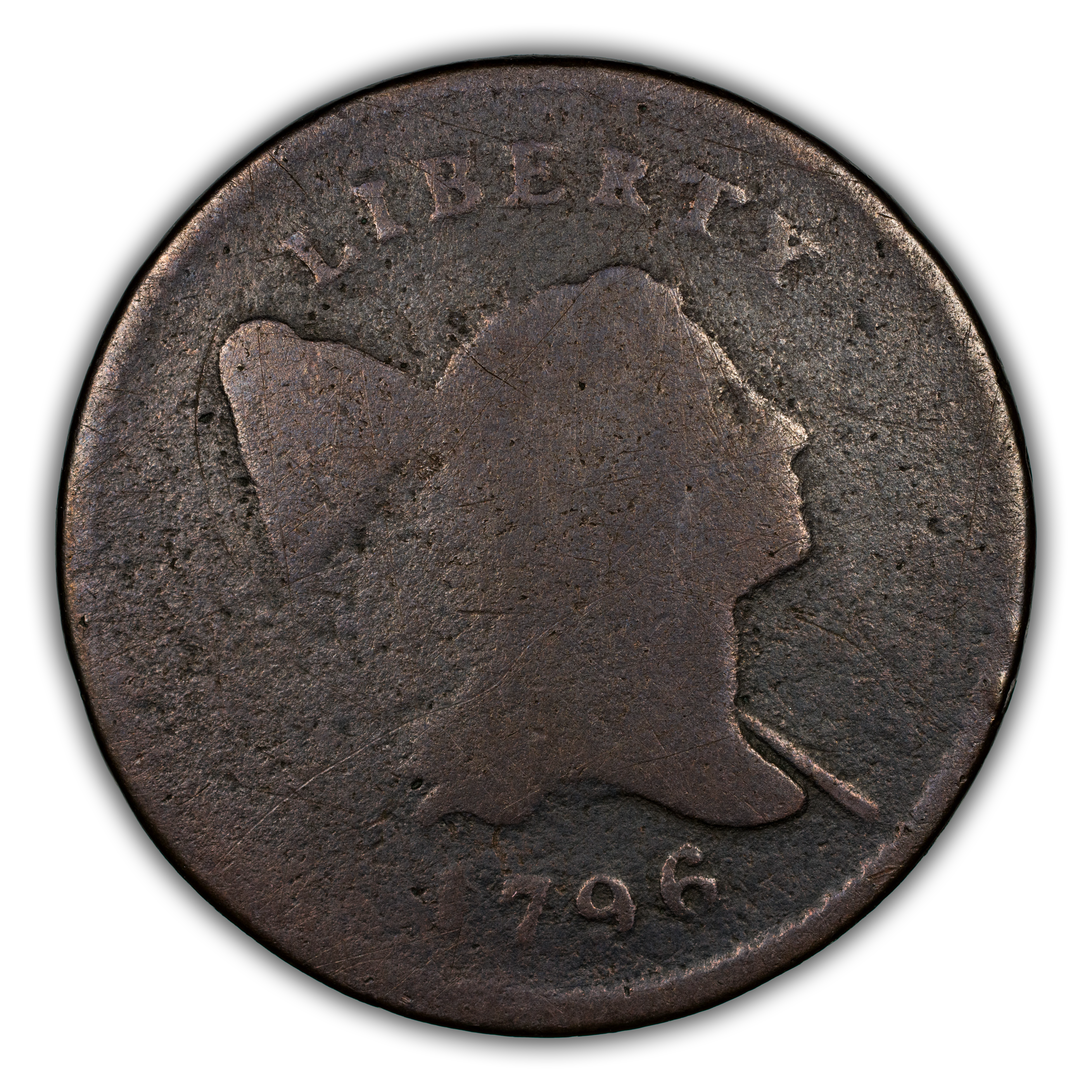 1796 1/2c Pole, C-2 MS BN