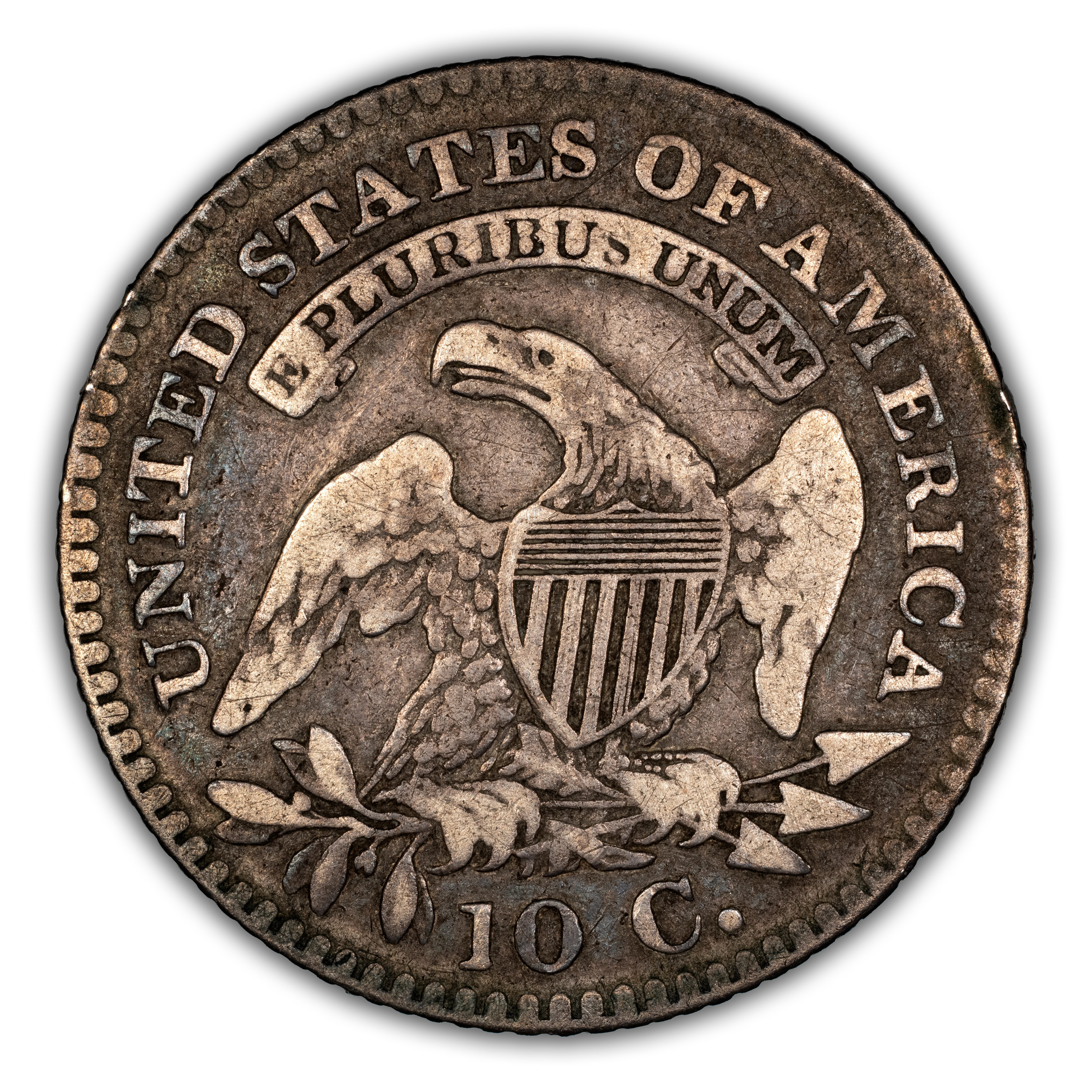 1821 10c Small Date F15 CAC thumbnail 23