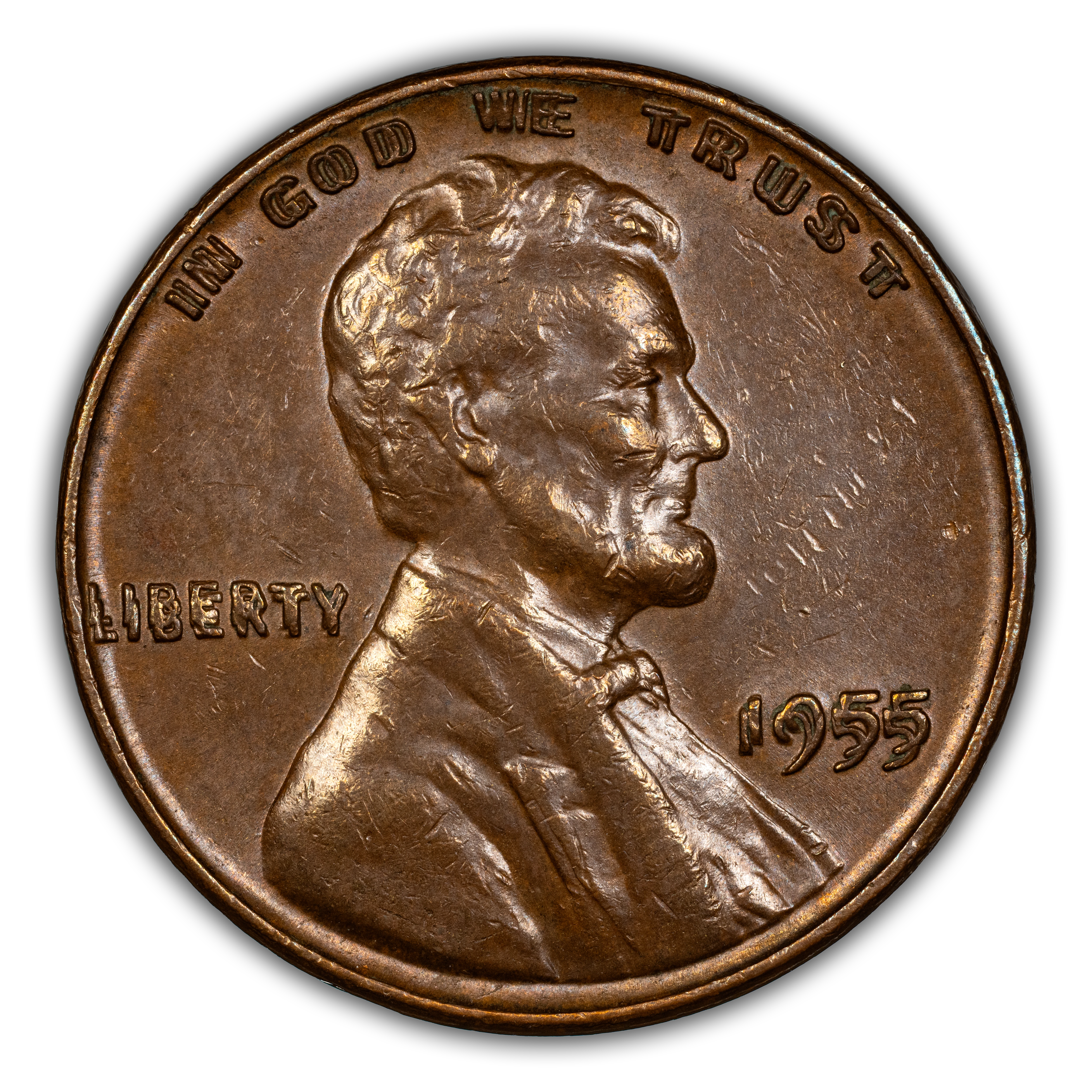 1955 1c Doubled Die Obverse MS BN thumbnail 4