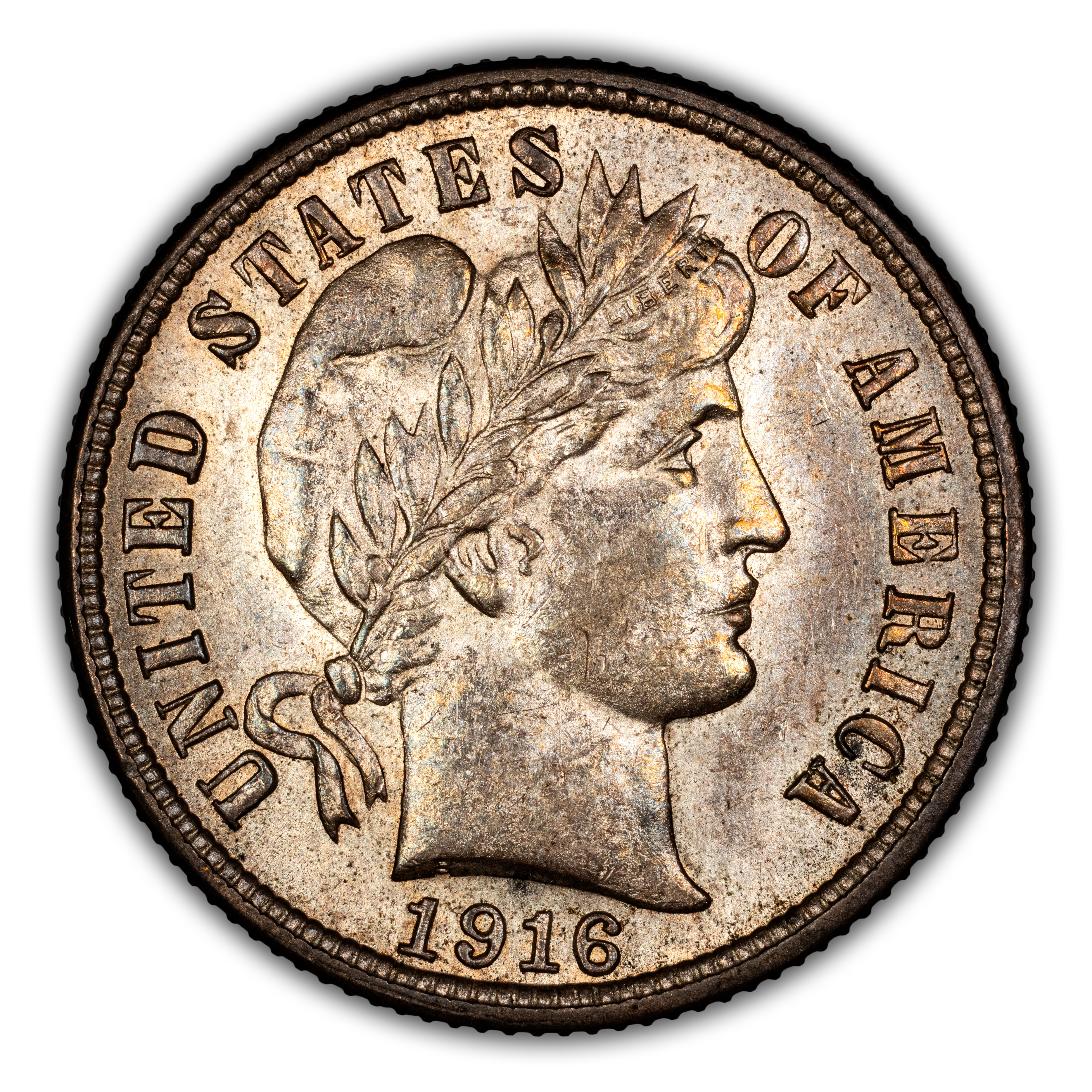 1916-S 10c Barber MS