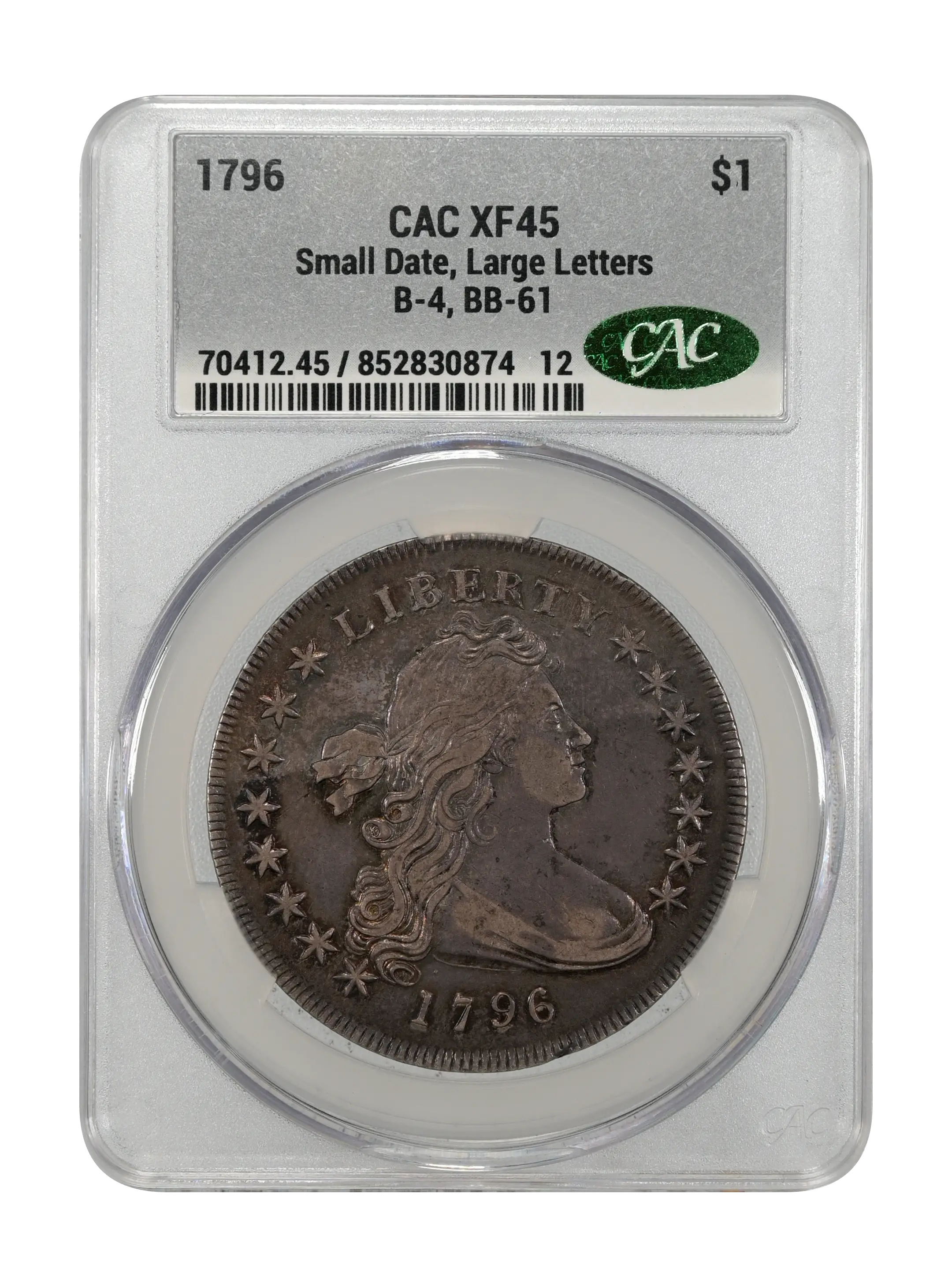1796 $1  Small Date, Large Letters, B-4, BB-61 MS thumbnail 12