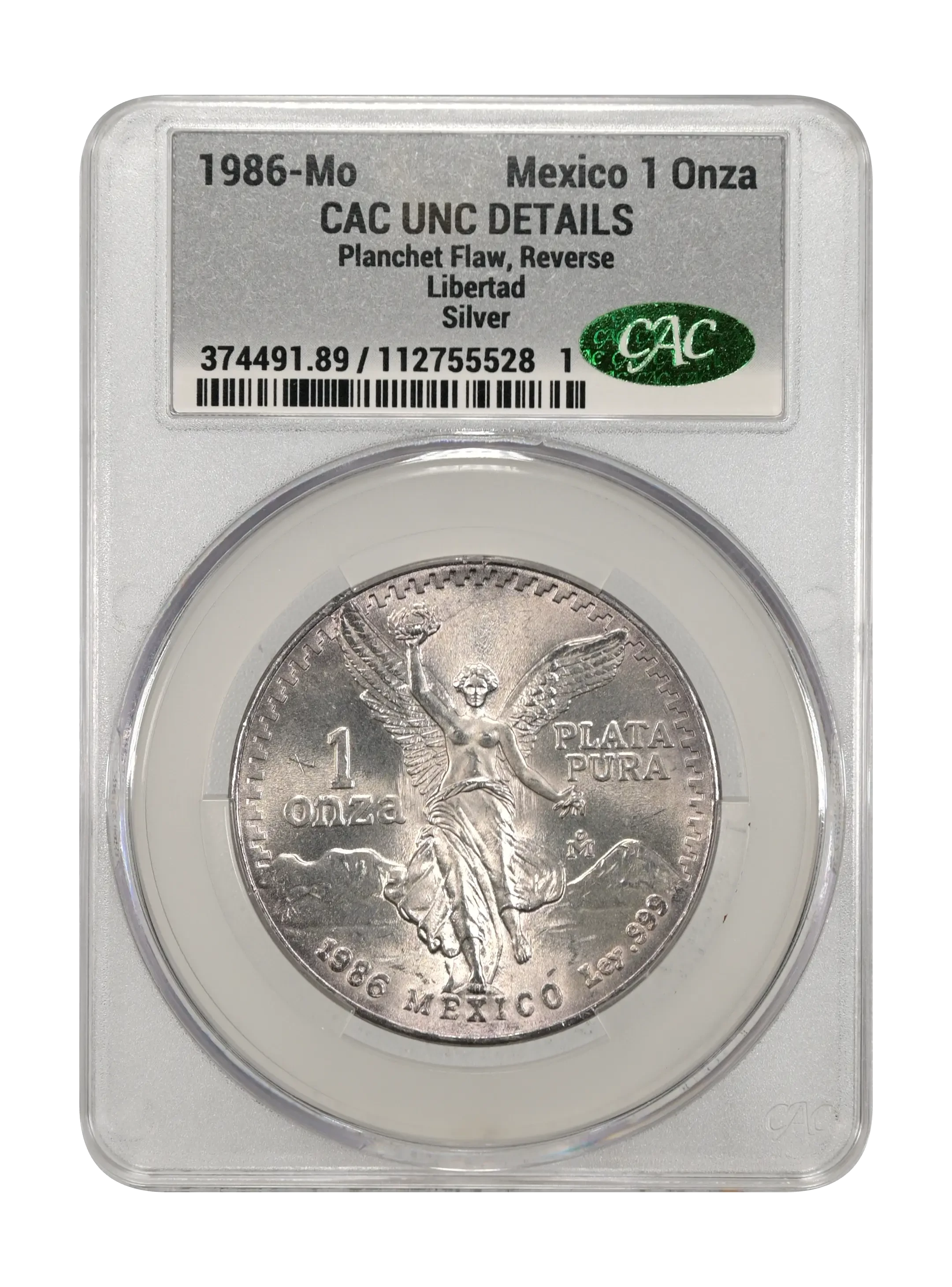 Mexico 1986 Silver 1 Onza Libertad Coin Values & Prices | Greysheet