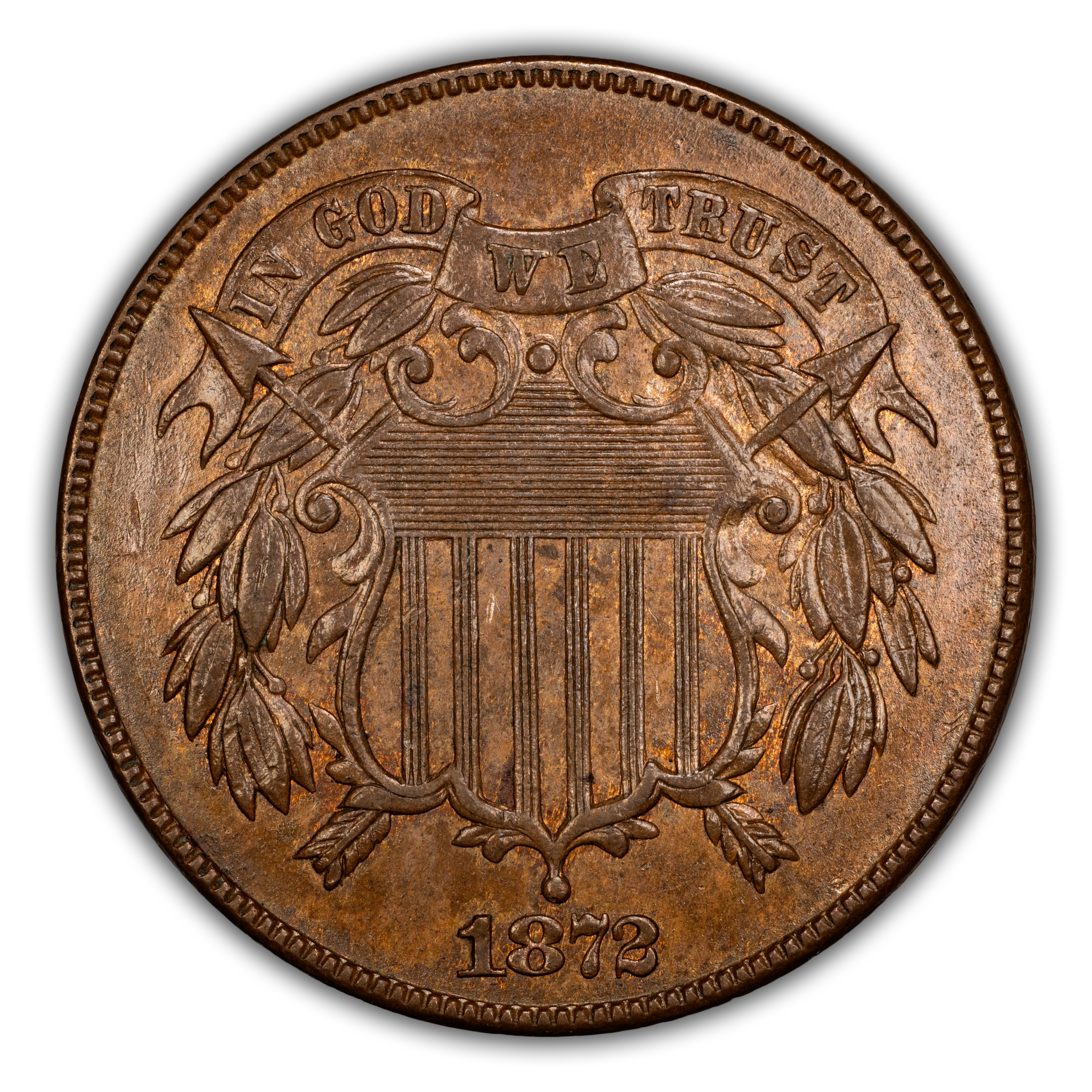 1872 2c Doubled Die Obverse , FS-101 MS BN
