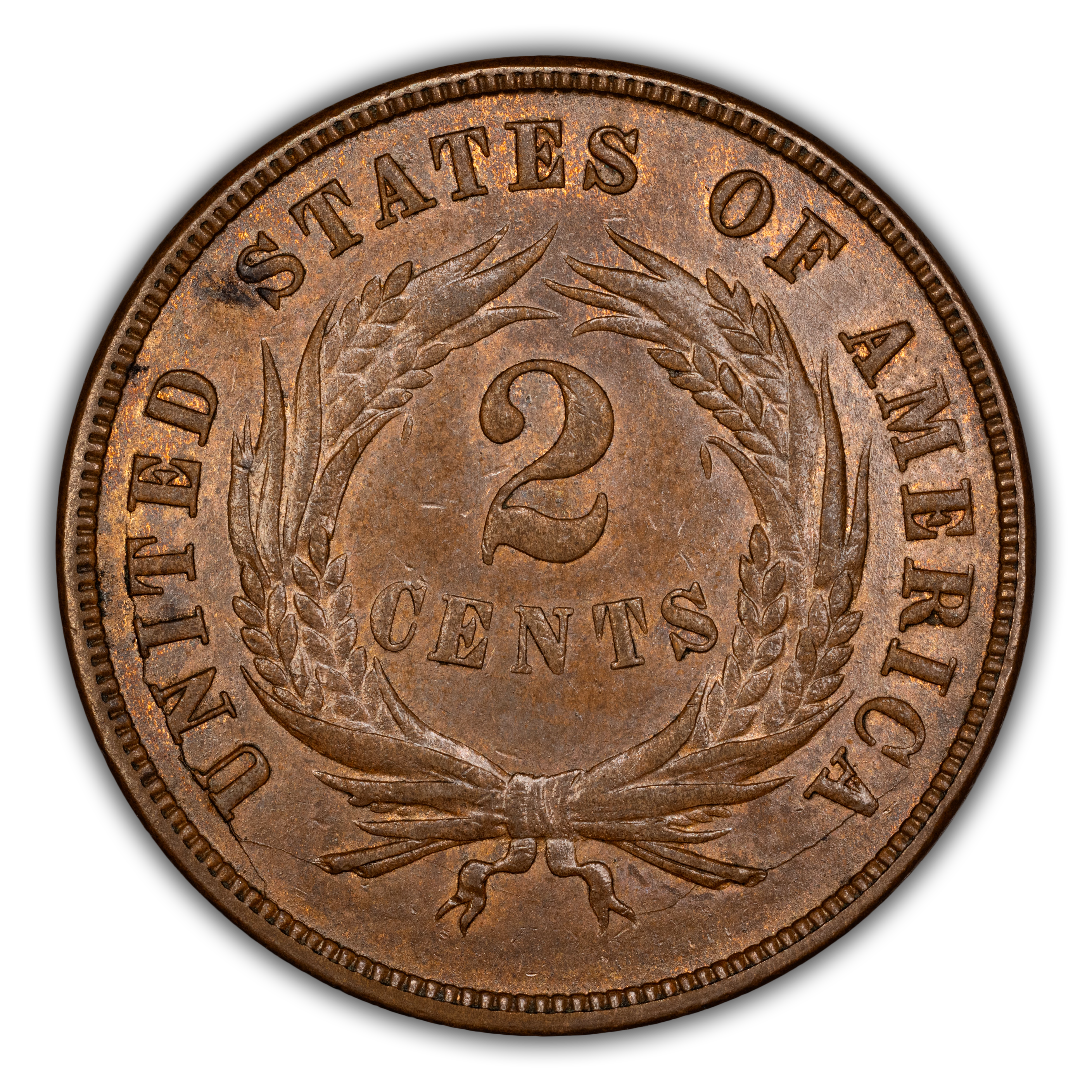 1872 2c Doubled Die Obverse , FS-101 MS BN thumbnail 5