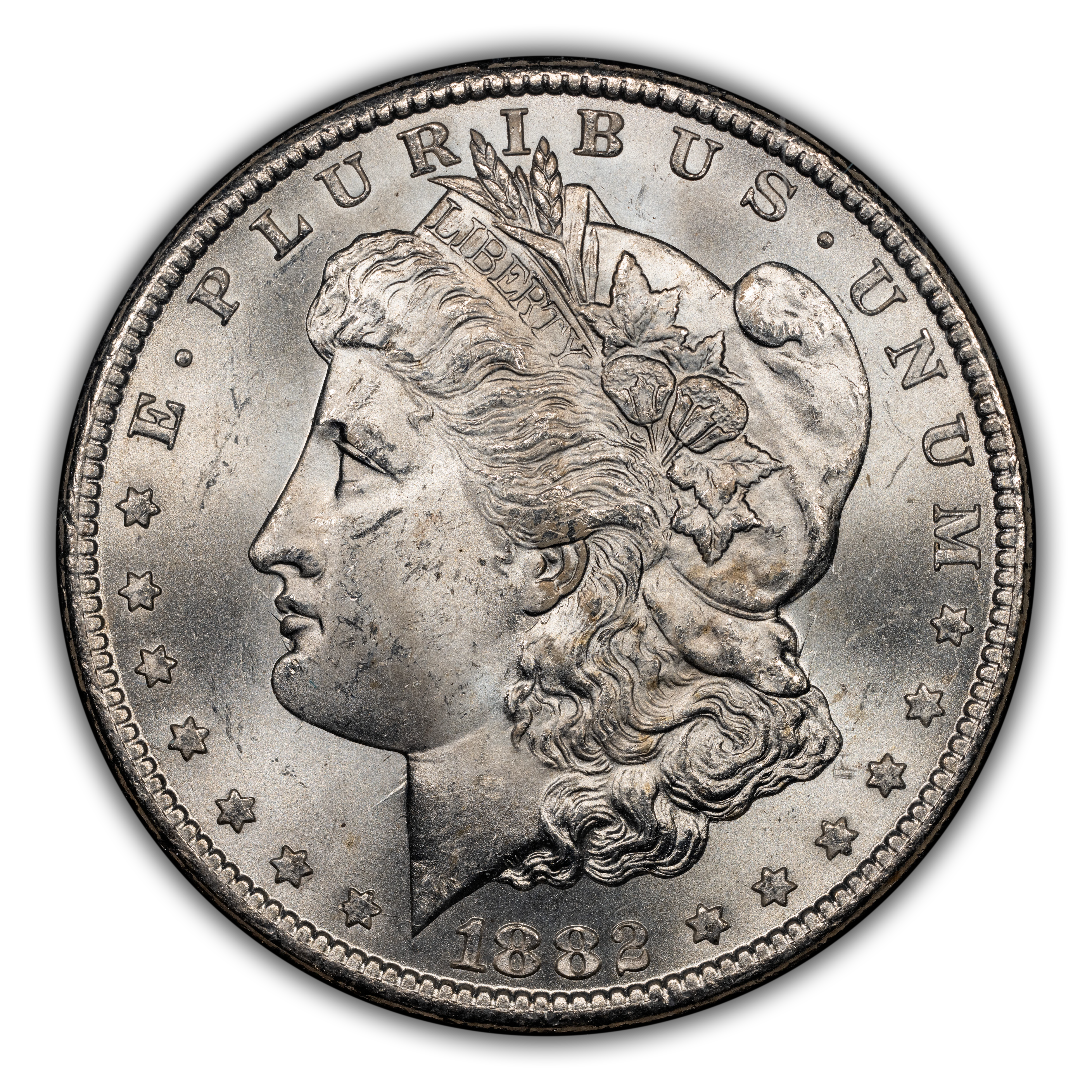 1882-CC $1 GSA Hoard, Clashed Dies, VAM-3B MS
