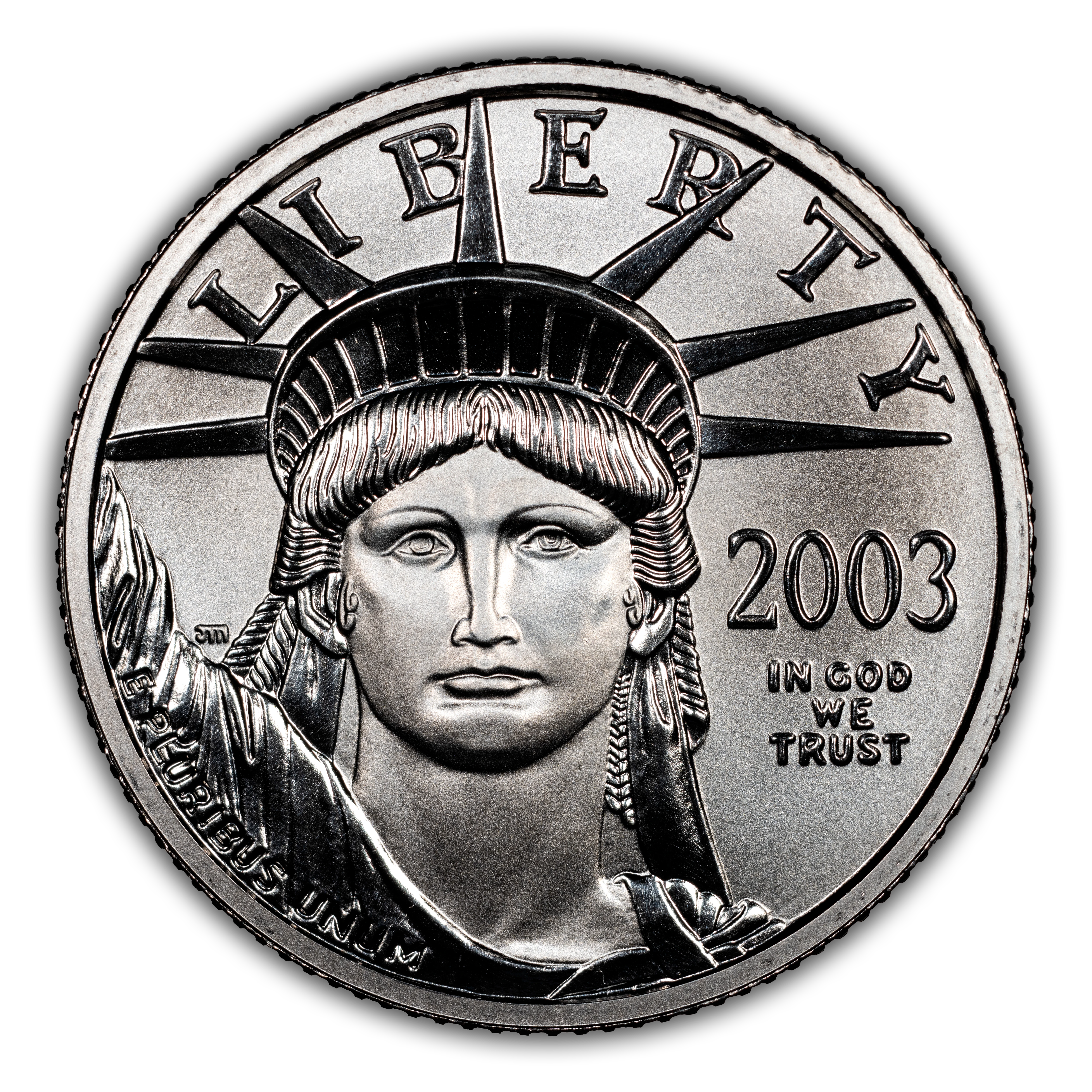 2003 $25 Platinum Eagle MS