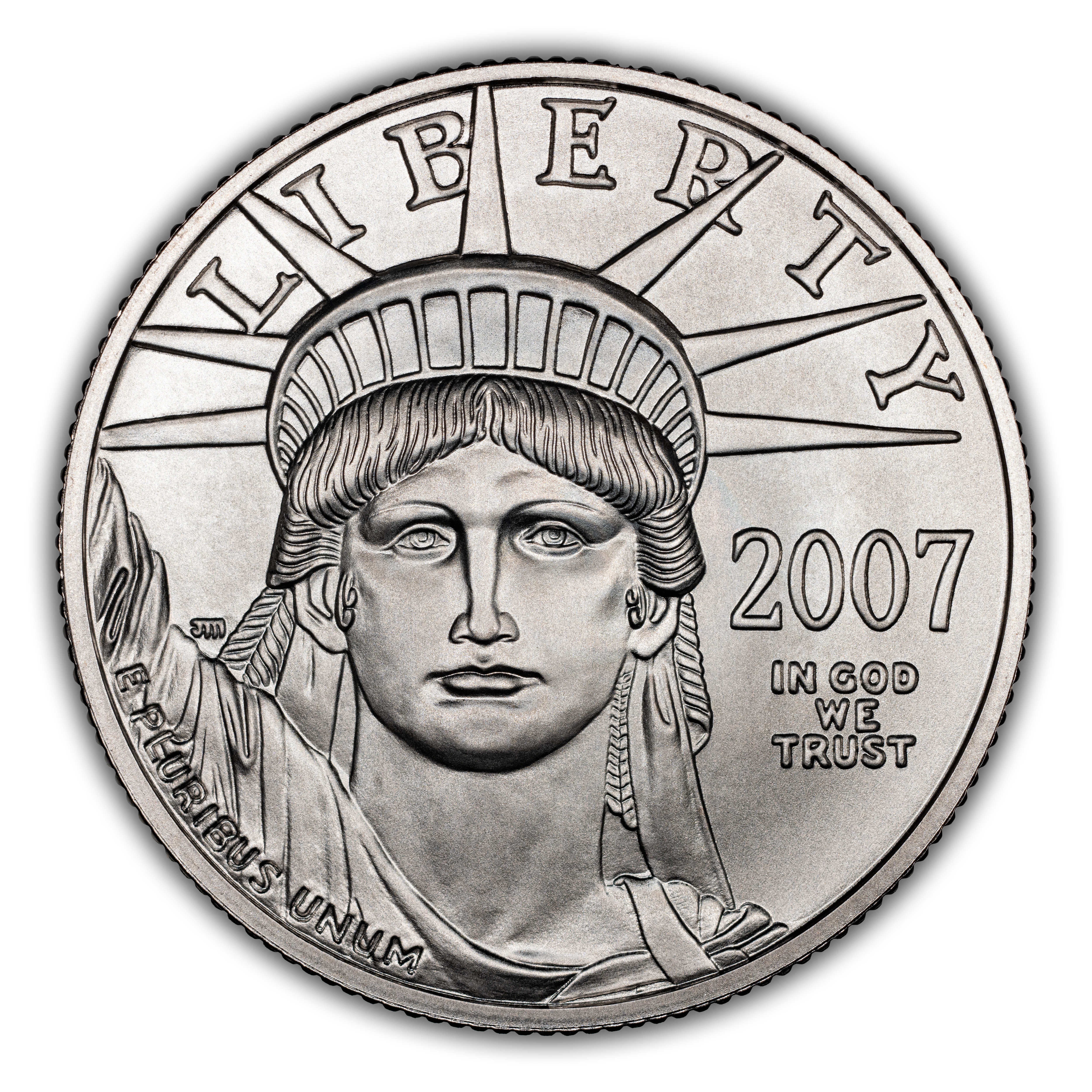 2007-W P$50 Platinum Eagle, Burnished MS