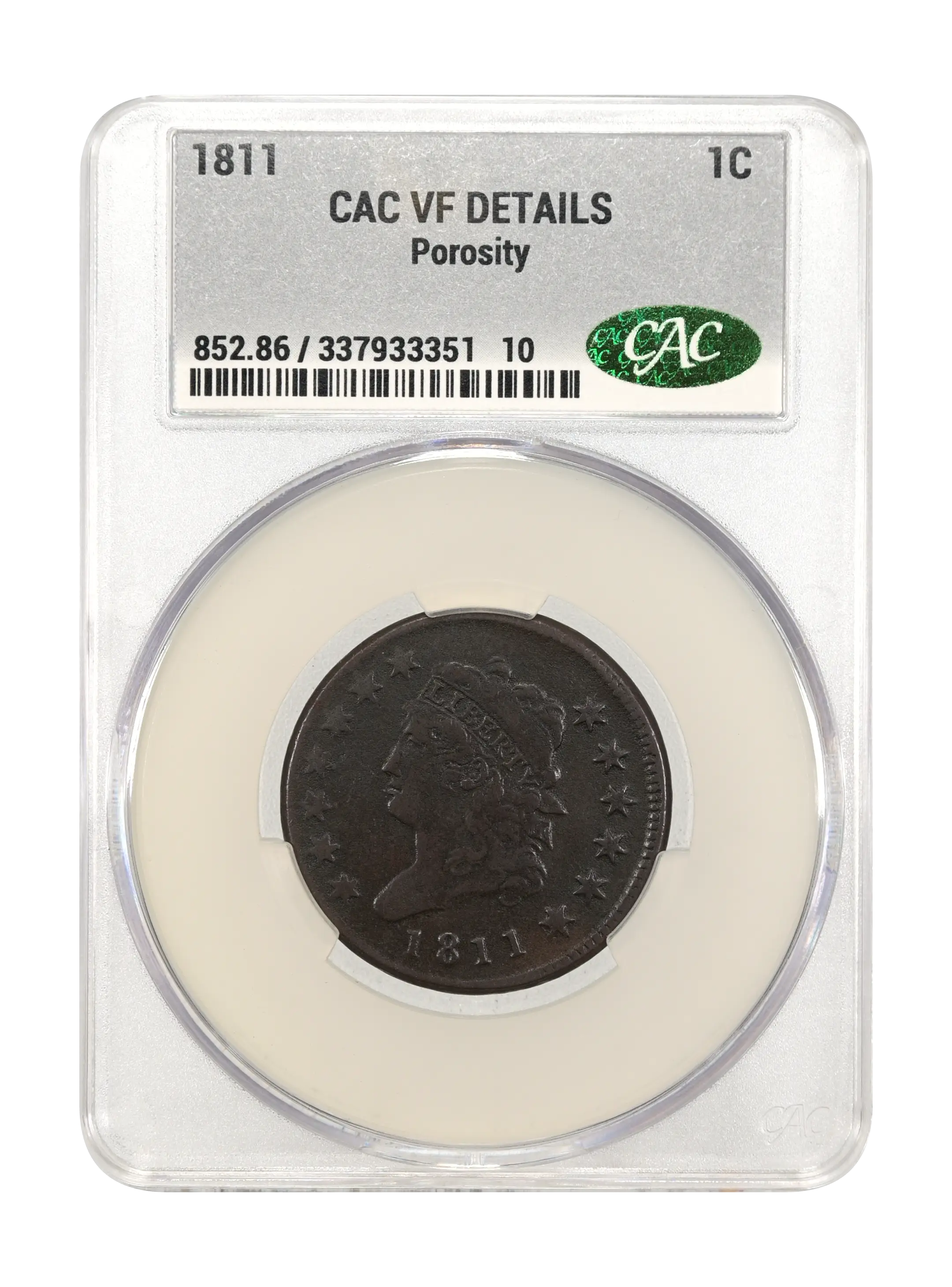 1811 1c MS BN VF30 BN CAC thumbnail 23