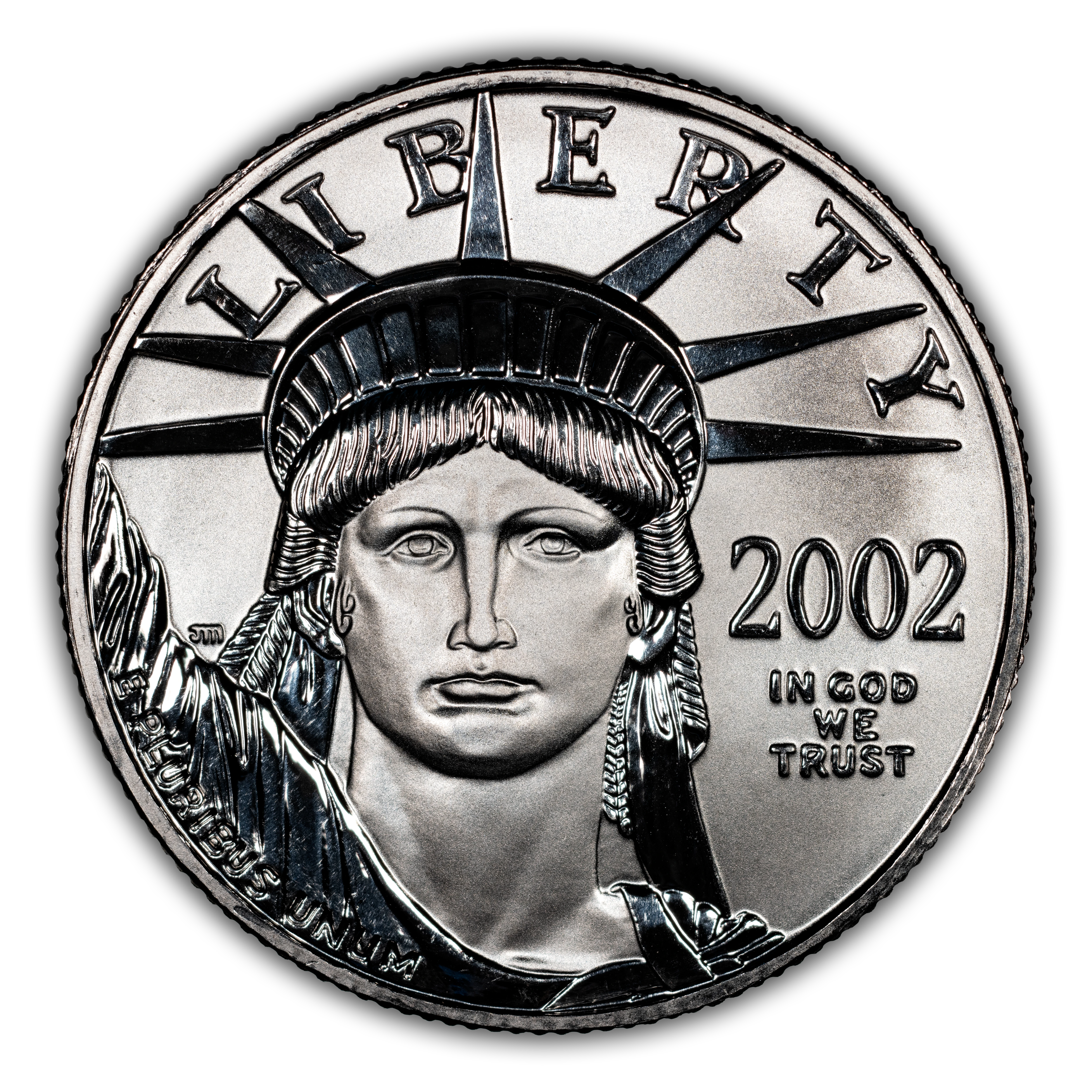 2002 P$50 Platinum Eagle MS