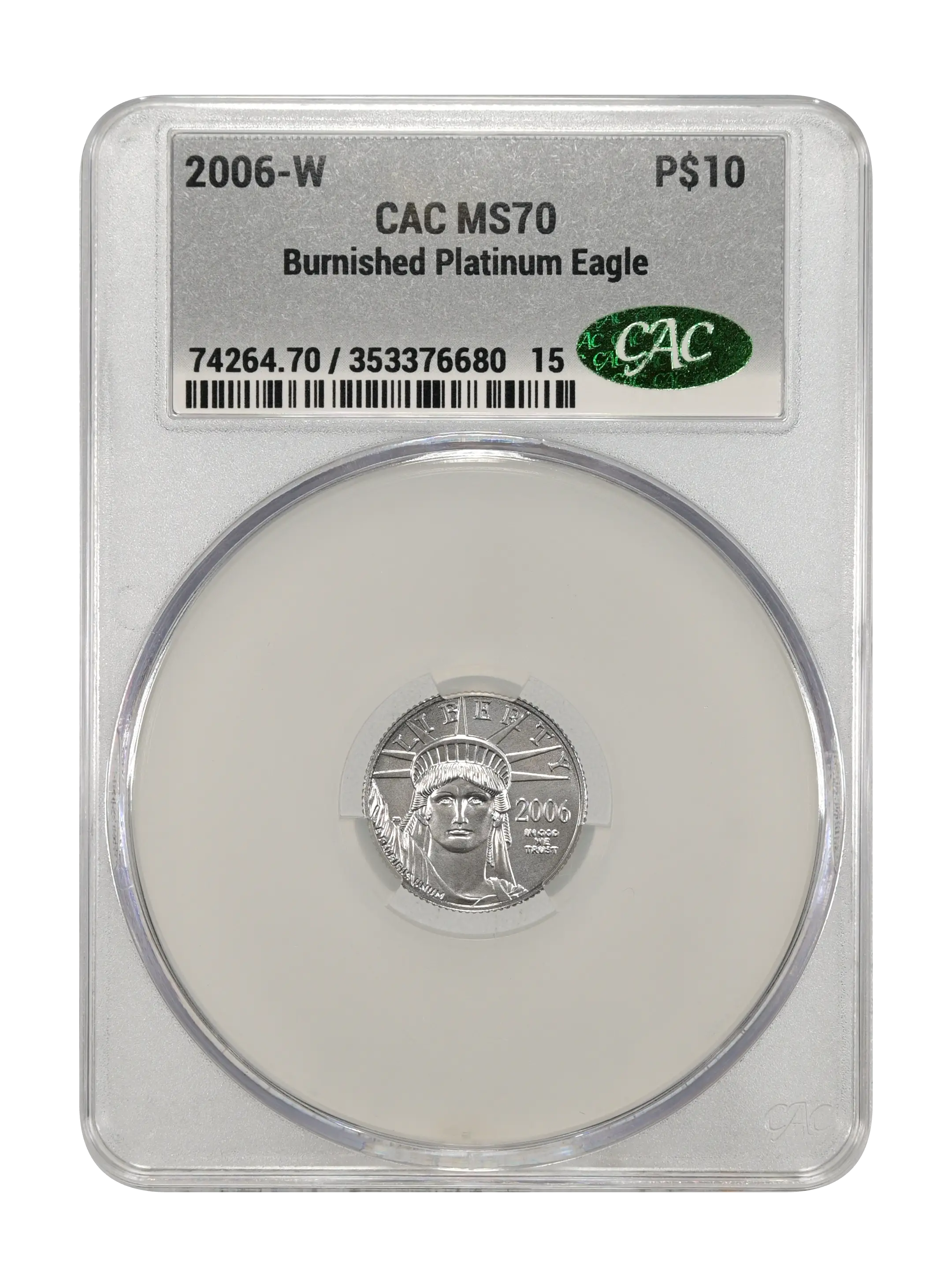 2006-W $10  Platinum Eagle, Burnished MS thumbnail 11
