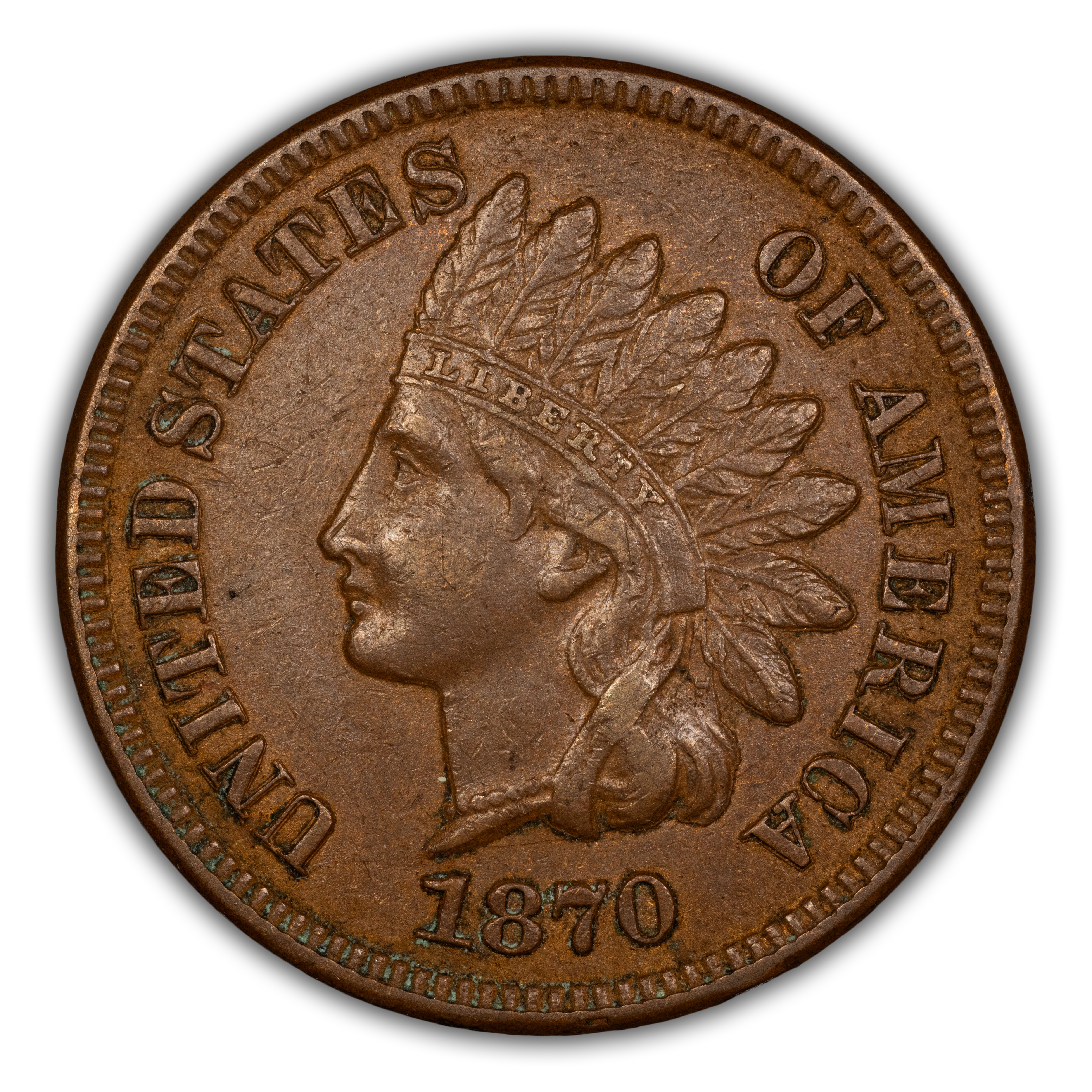1870 1c Doubled Die Obverse, FS-101, S-1 MS BN