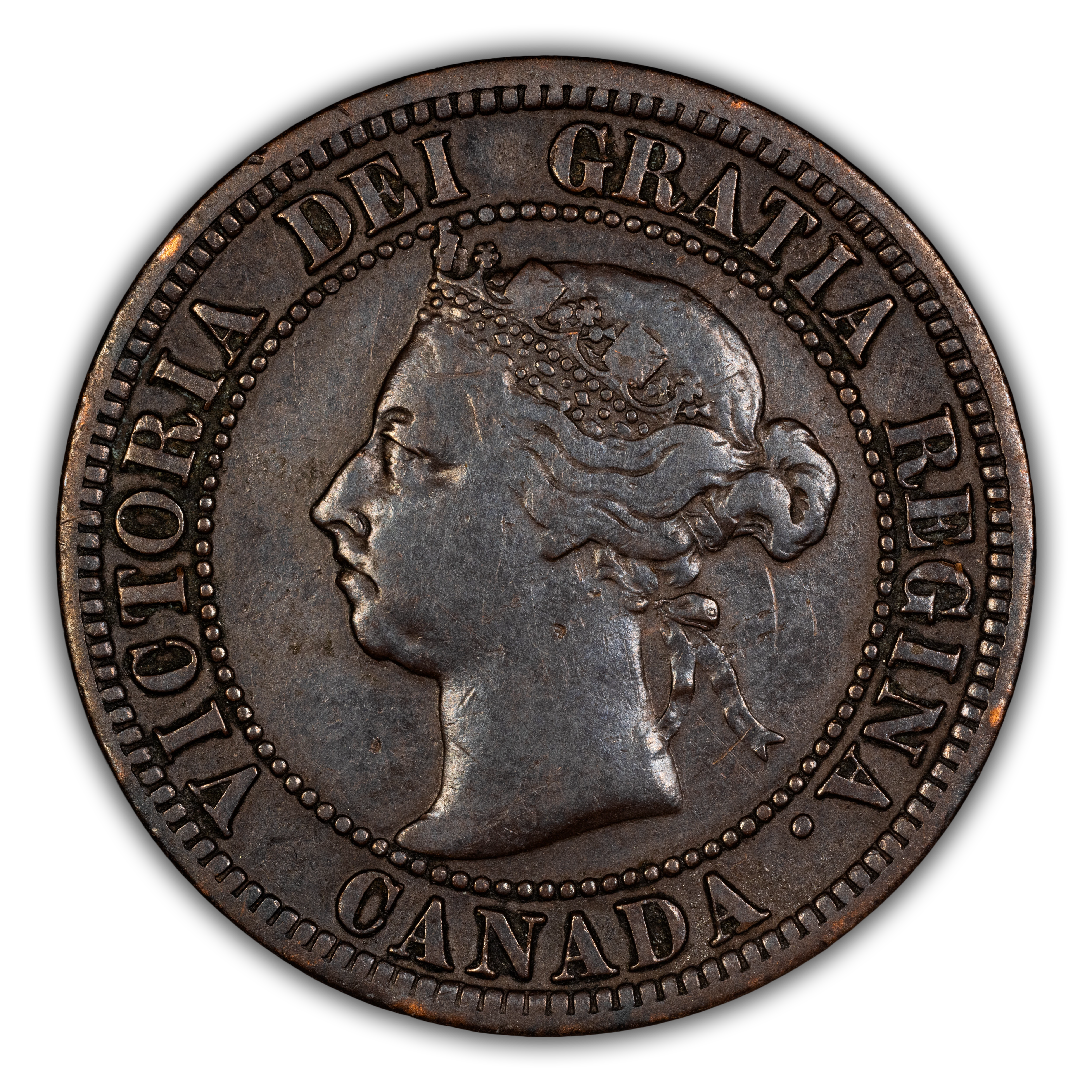 1891 1c Small Date, Large Leaves, Obverse 3a MS BN