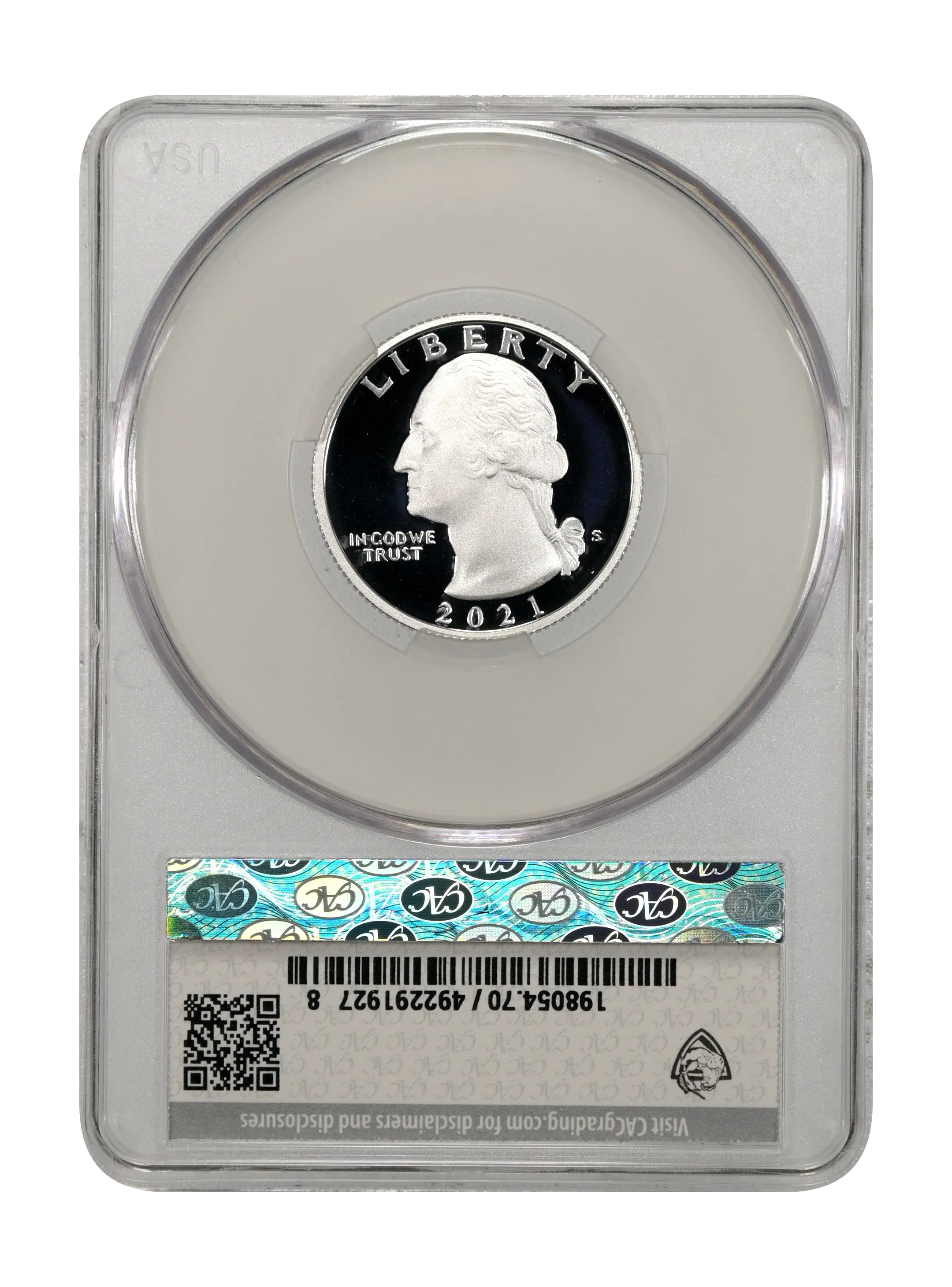 2021-S 25c Washington Crossing the Delaware, Silver PR DCAM thumbnail 20