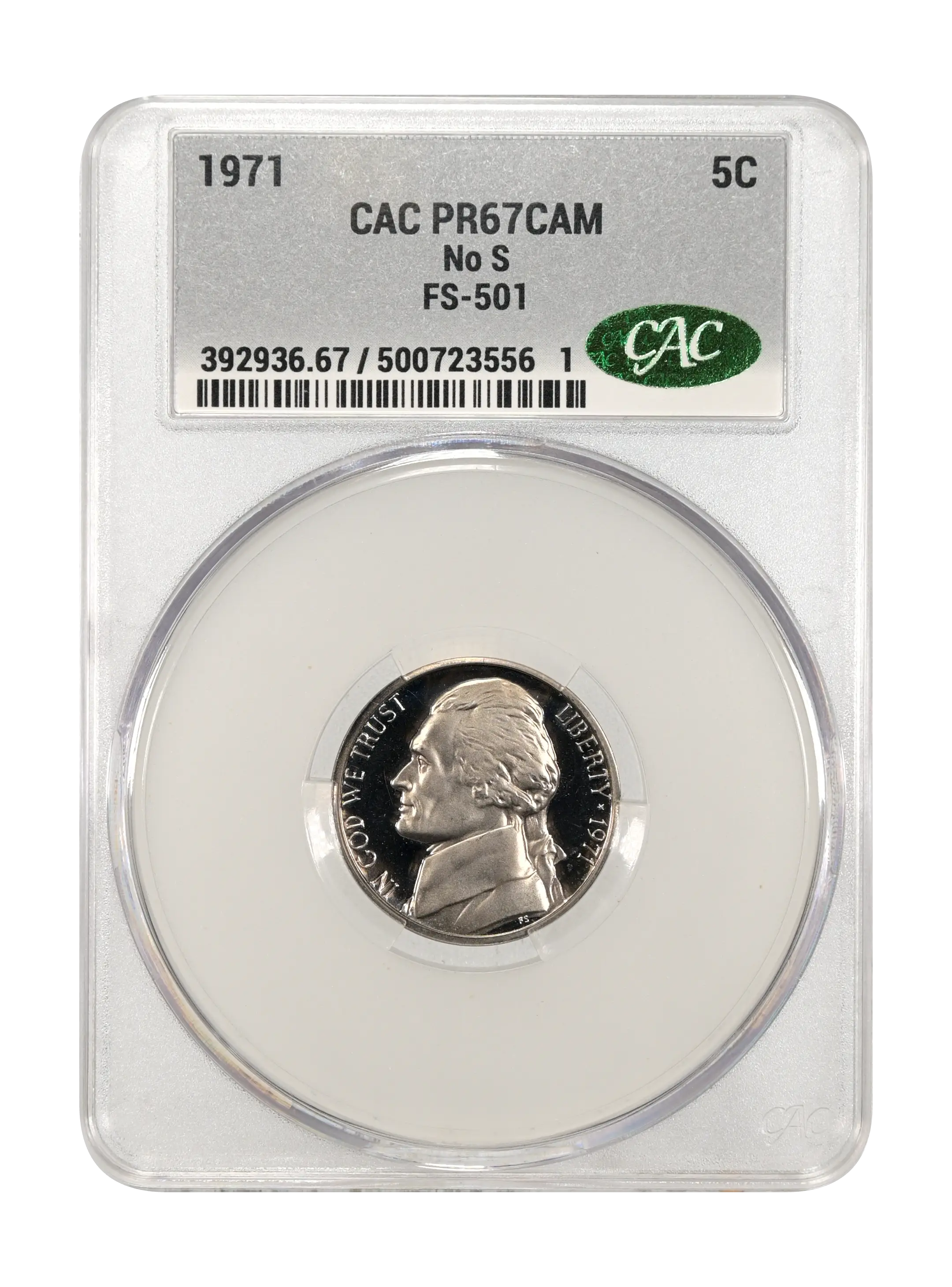 1971 5c No S, FS-501 PR CAM thumbnail 6