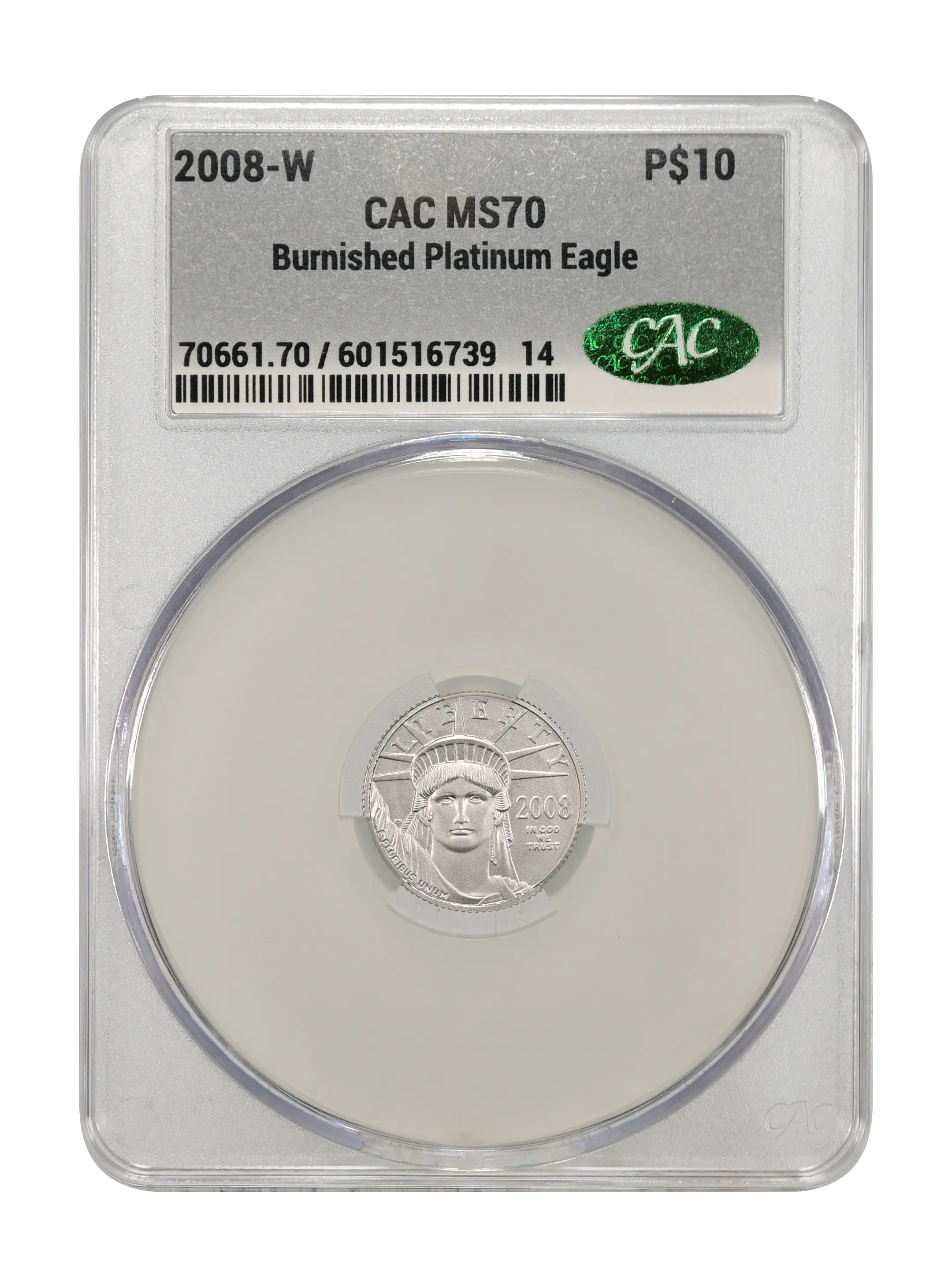 2008-W $10  Platinum Eagle, Burnished MS thumbnail 9