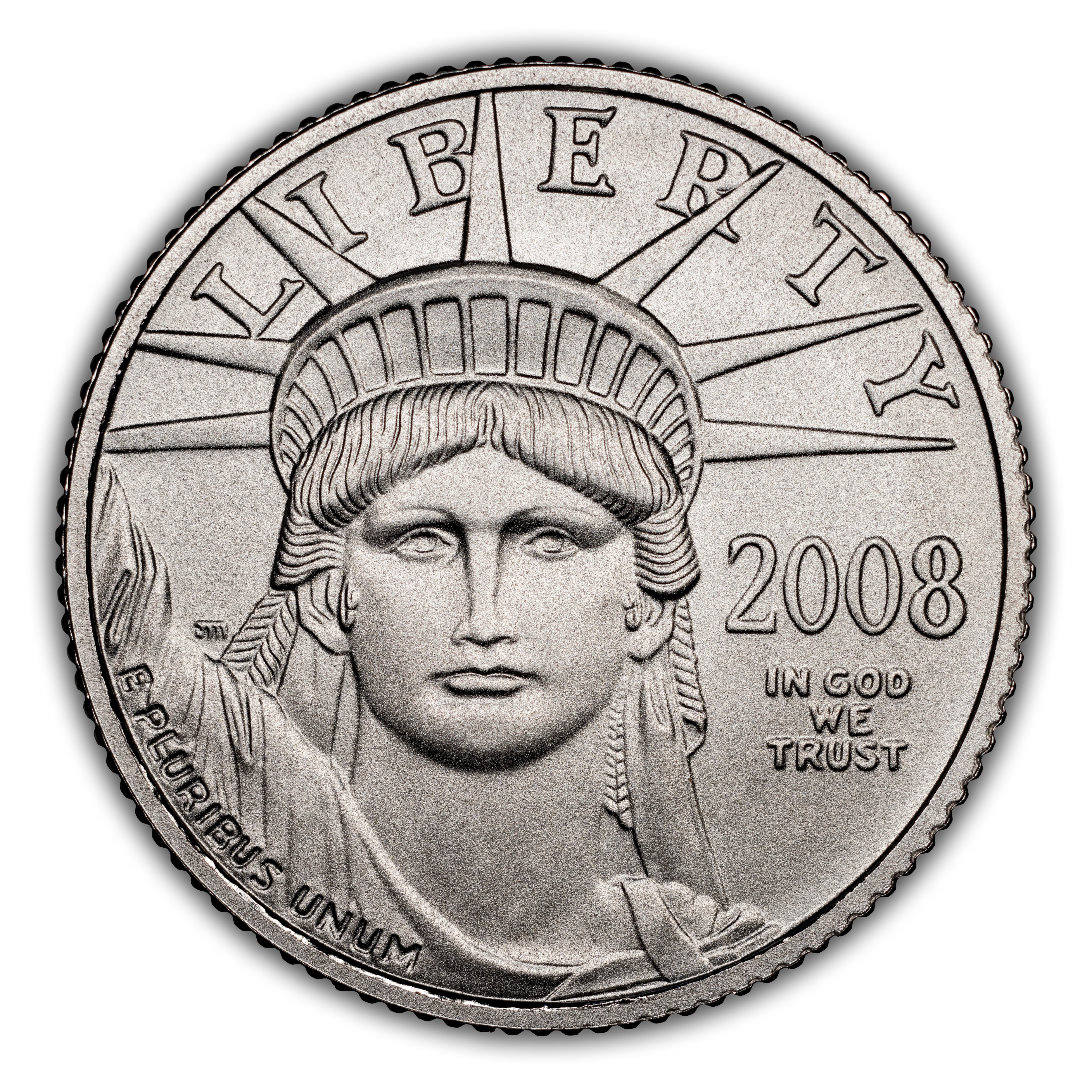 2008-W $10  Platinum Eagle, Burnished MS thumbnail 3