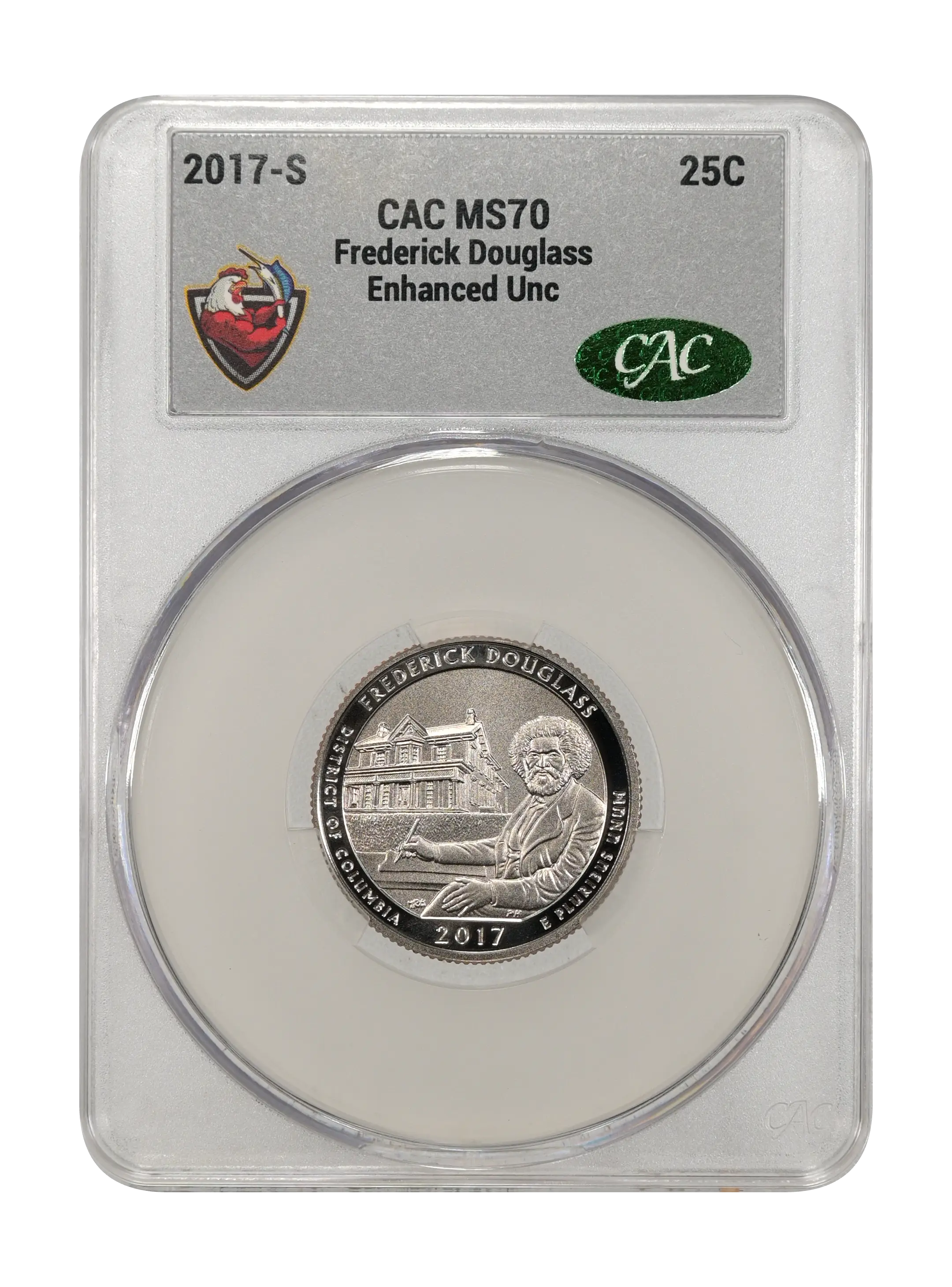 2017-S 25c Frederick Douglass, Enhanced Unc MS