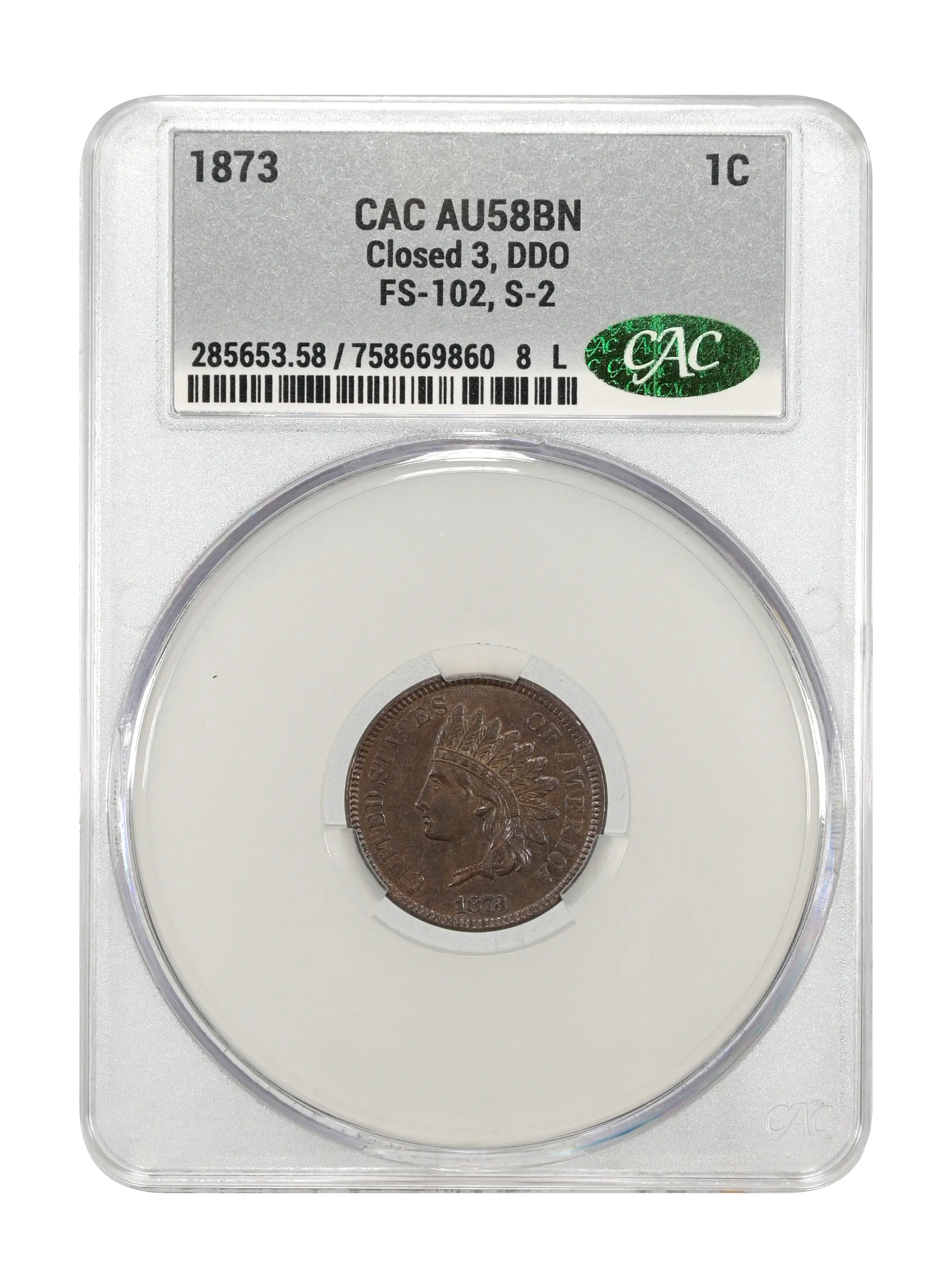 1873 1c Closed 3, DDO, FS-102, S-2 MS BN thumbnail 4