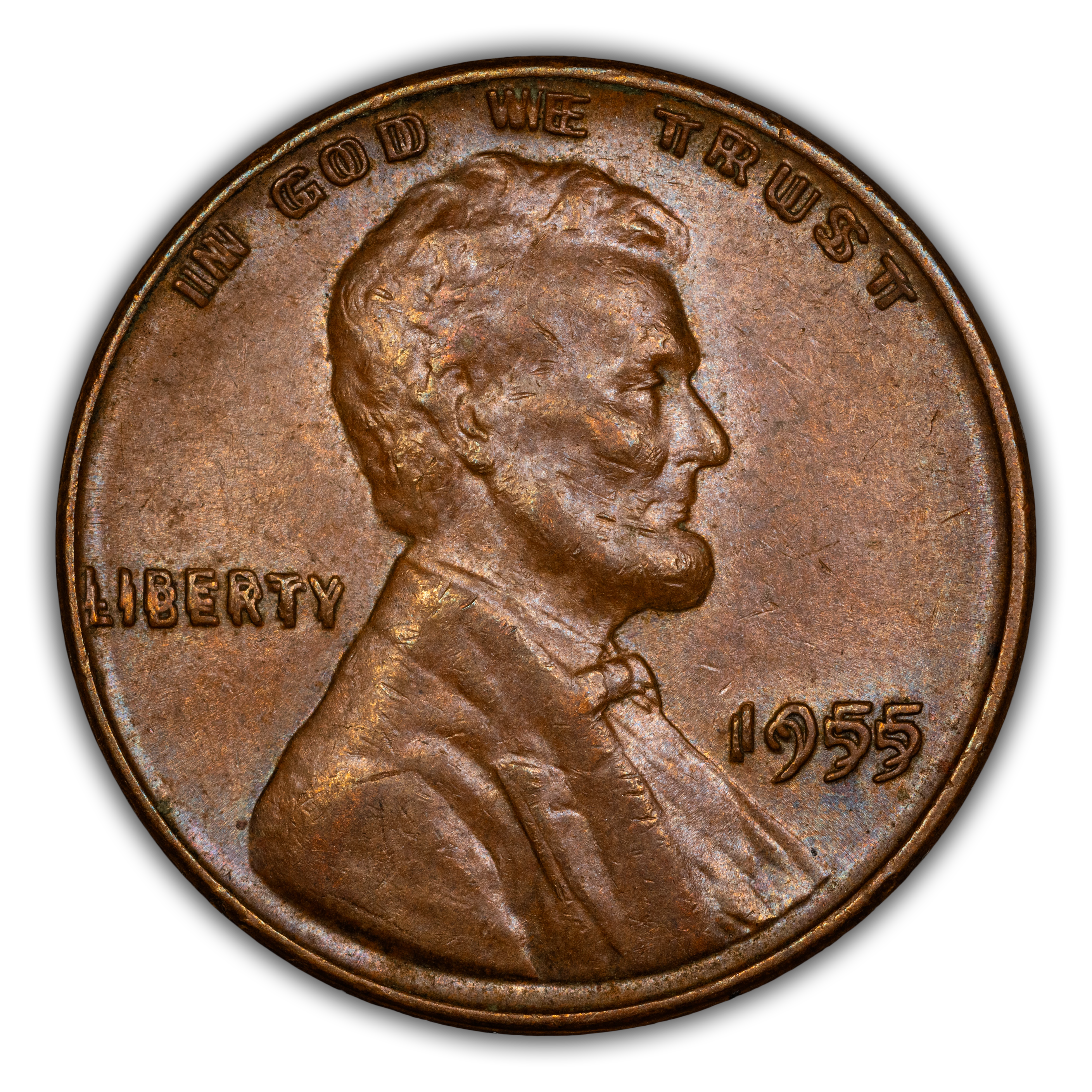 1955 1c Doubled Die Obverse MS BN thumbnail 3